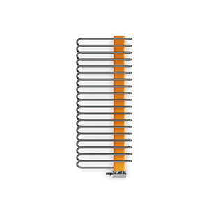 Image of Terma Michelle Graphite & Orange Towel warmer (H)1200mm (W)500mm