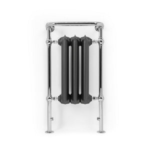 Image of Terma Plain Raw metal Towel warmer (H)940mm (W)490mm