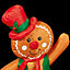 (H)1.2m LED Gingerbread man Inflatable