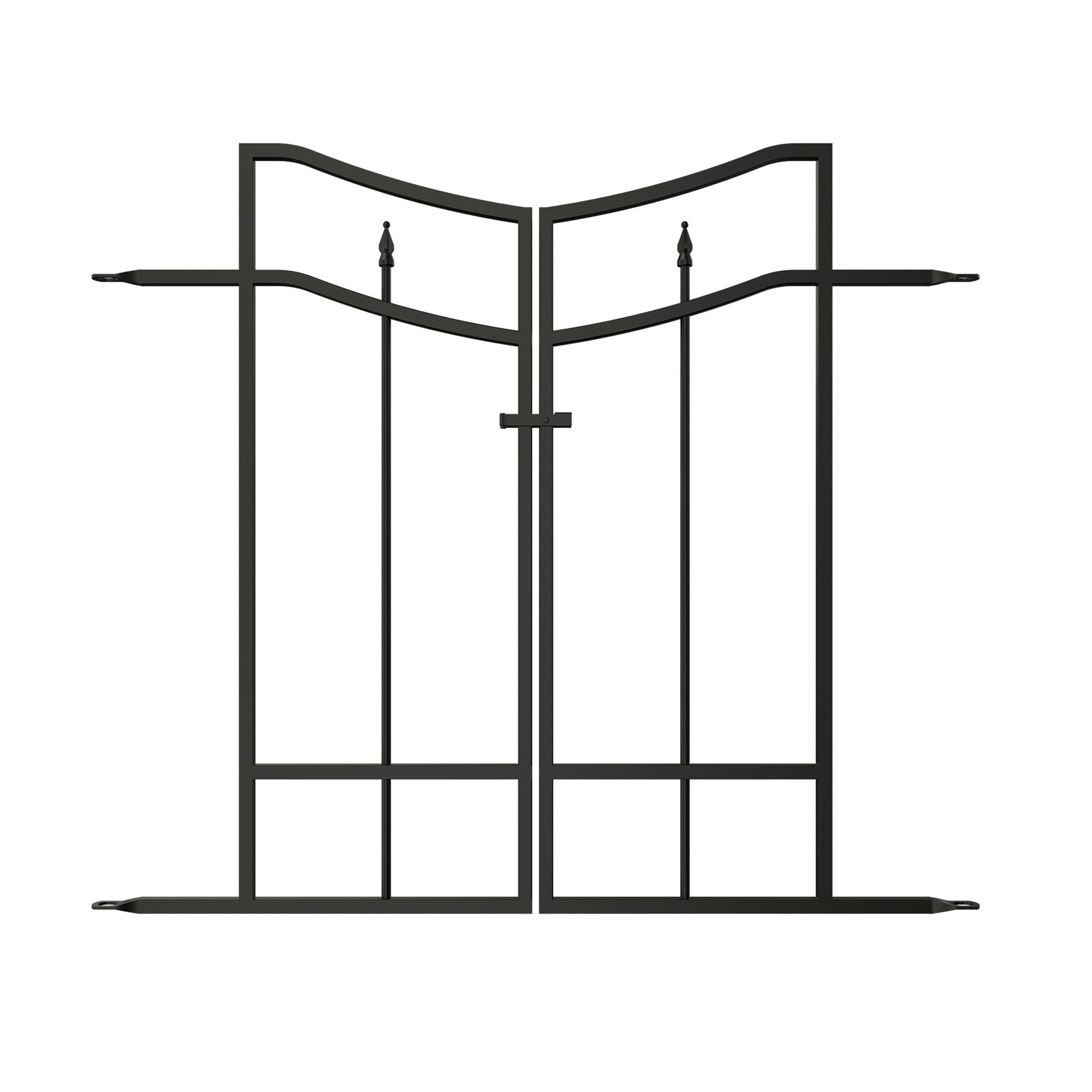 Panacea Steel Arched Finials Gate, (H)0.82m (W)0.47m Departments