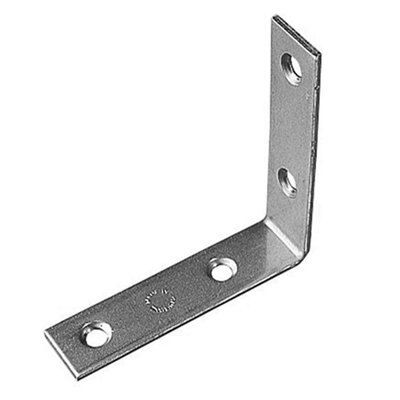 Zinc-Plated Steel Angle Bracket (H)76.5mm (W)16.5mm (L)76.5mm, Pack Of 10