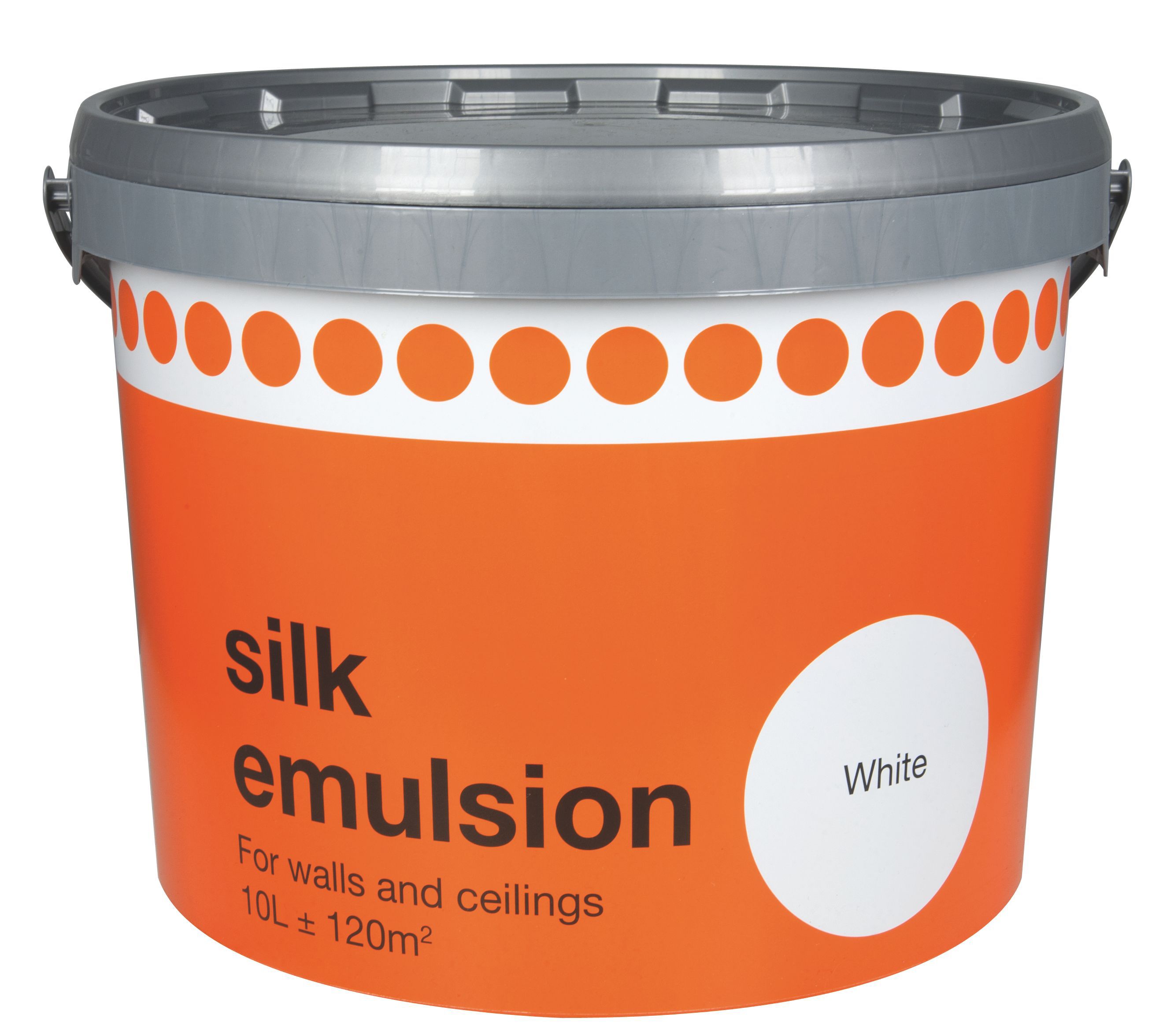 B&Q Value White Silk Emulsion paint 10L Departments DIY at B&Q