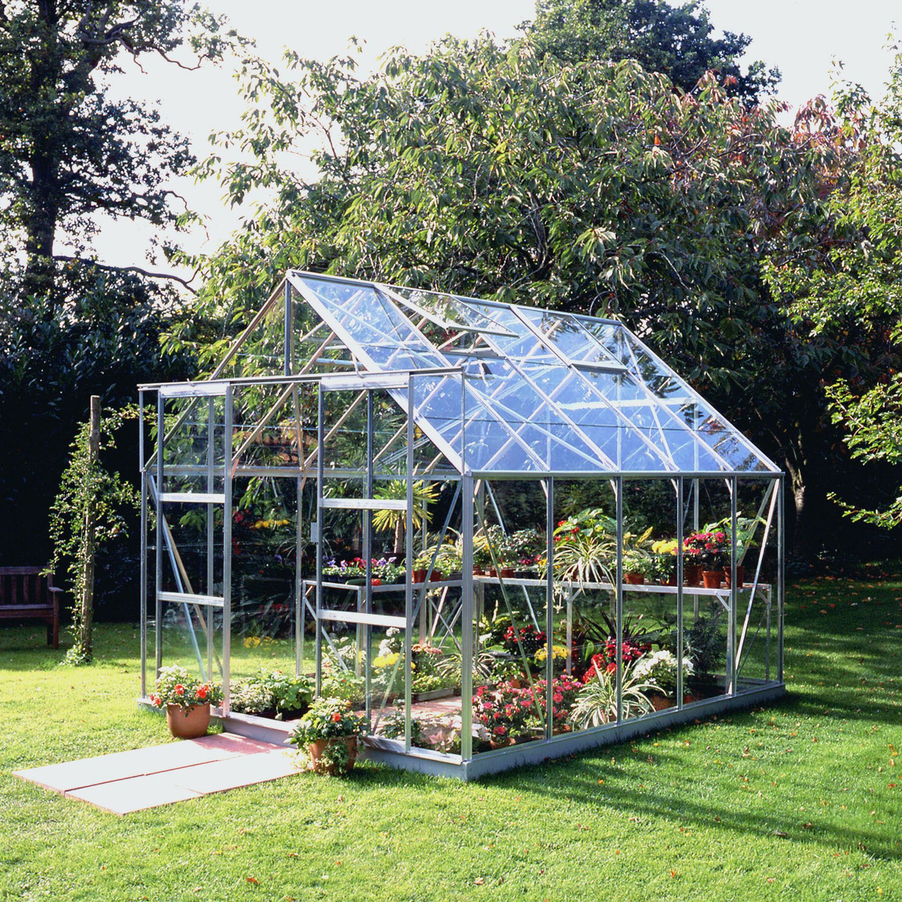 B&Q Metal 8x10 Toughened safety glass greenhouse Departments DIY at B&Q