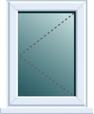 Frame One Clear Double Glazed White Upvc Left-Handed Window, (H)820mm (W)620mm