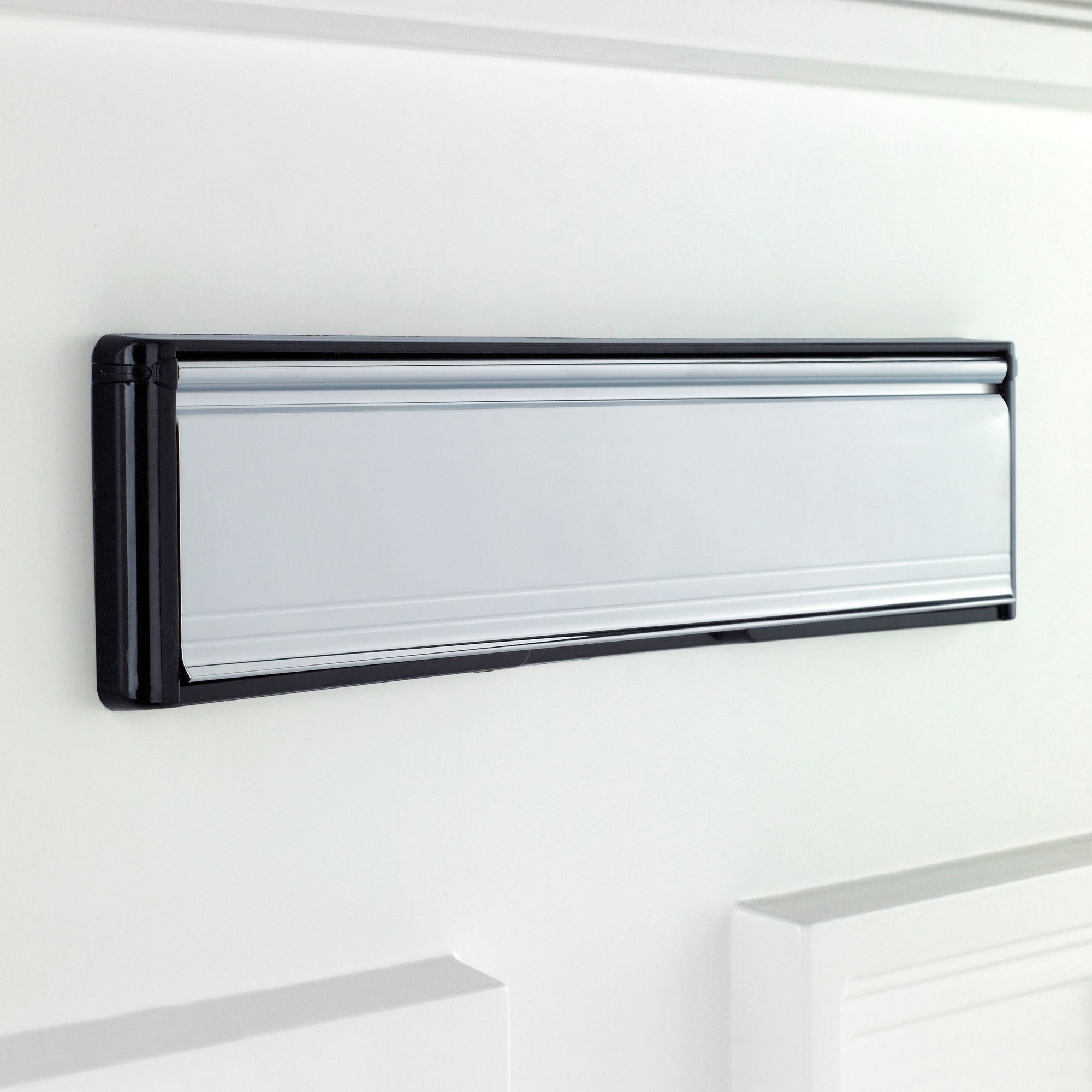 B&Q Chrome Effect Letter Plate Departments DIY at B&Q