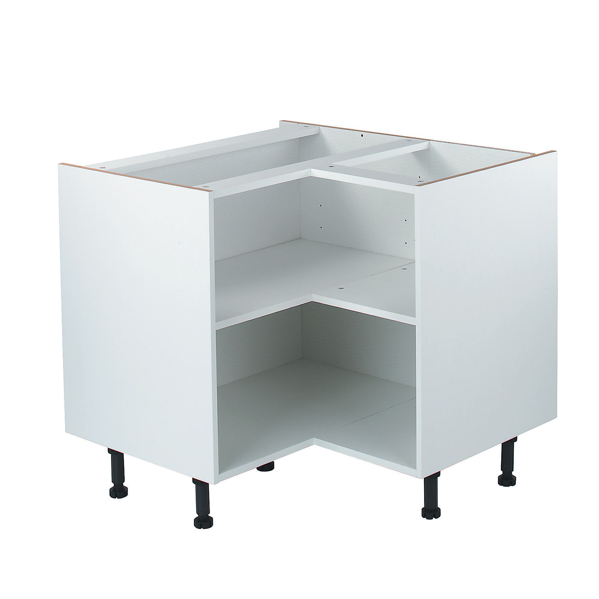 It Kitchens White Corner Base Cabinet W 925mm Departments Diy