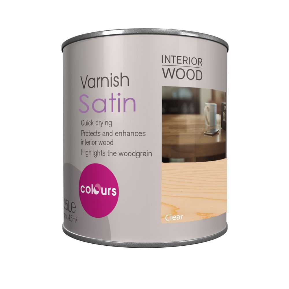 Clear Satin Furniture Wood varnish, 0.25L Departments DIY at B&Q