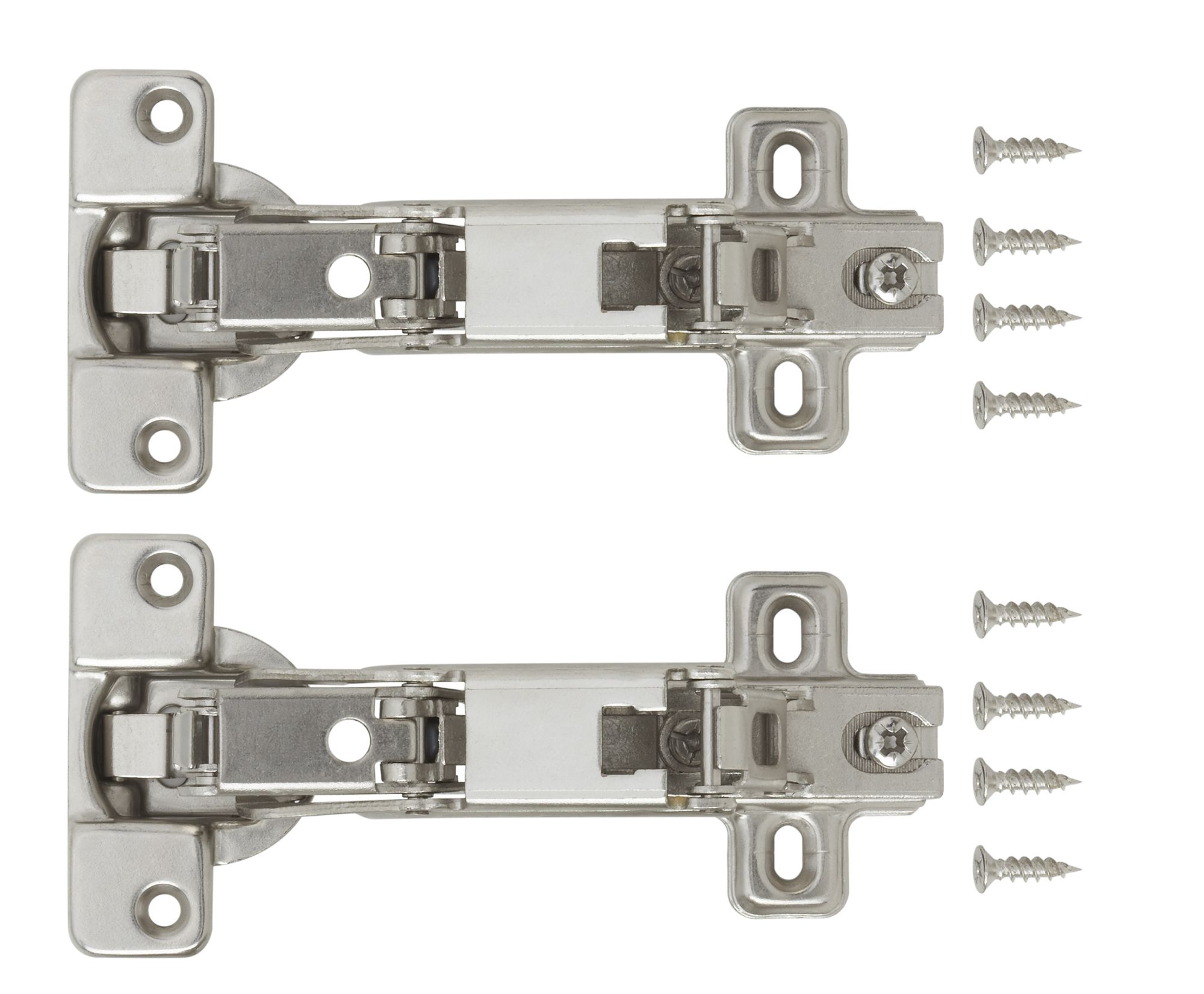 Nickel effect Metal Concealed hinge, Pack of 2 Departments DIY at B&Q