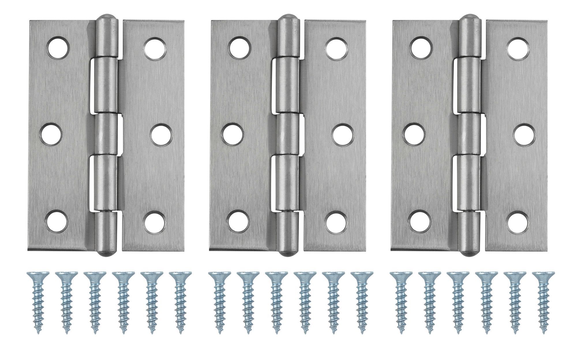 Stainless steel Butt hinge, Pack of 3 Departments DIY at B&Q