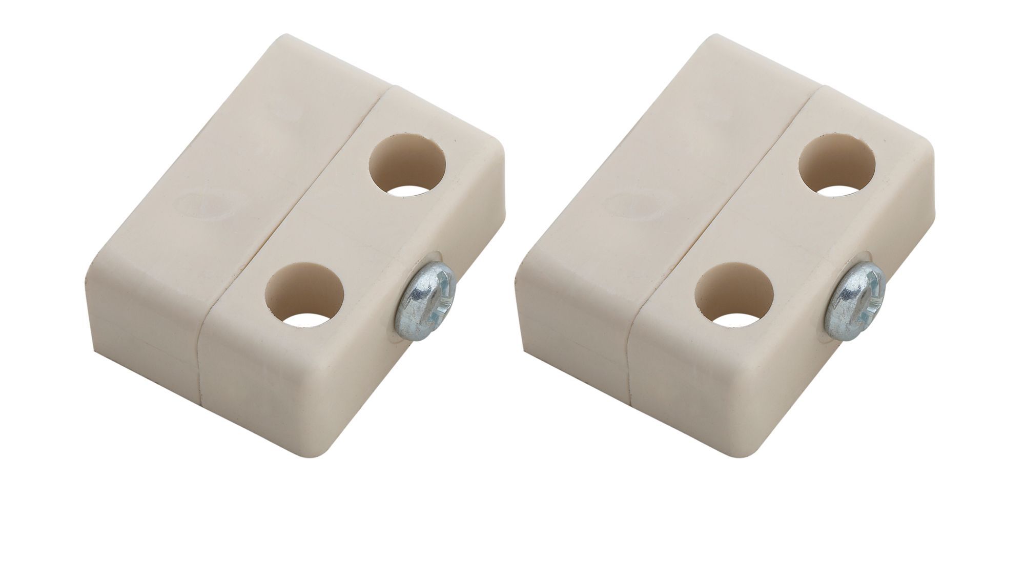 B&Q Magnolia Plastic Locking joint (L)36mm, Pack of 8 | Departments ...