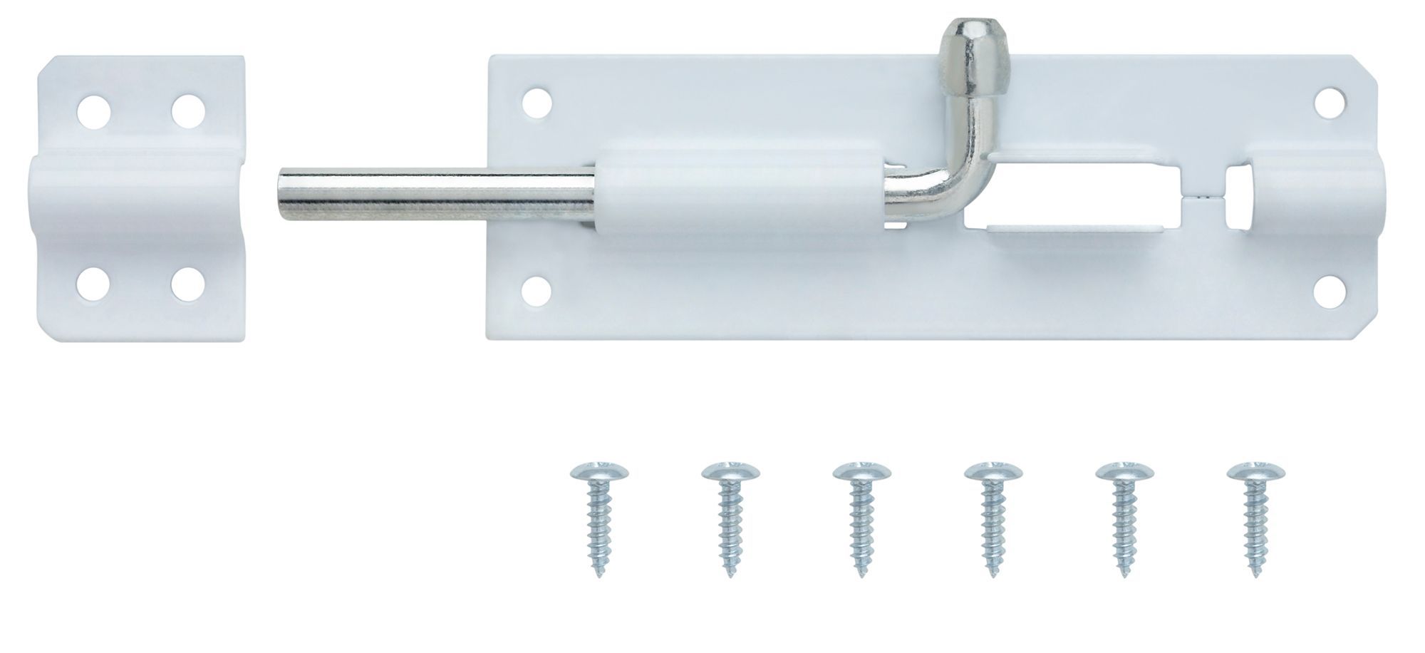 B Q White Steel Barrel Bolt L 102mm Departments Diy At B Q