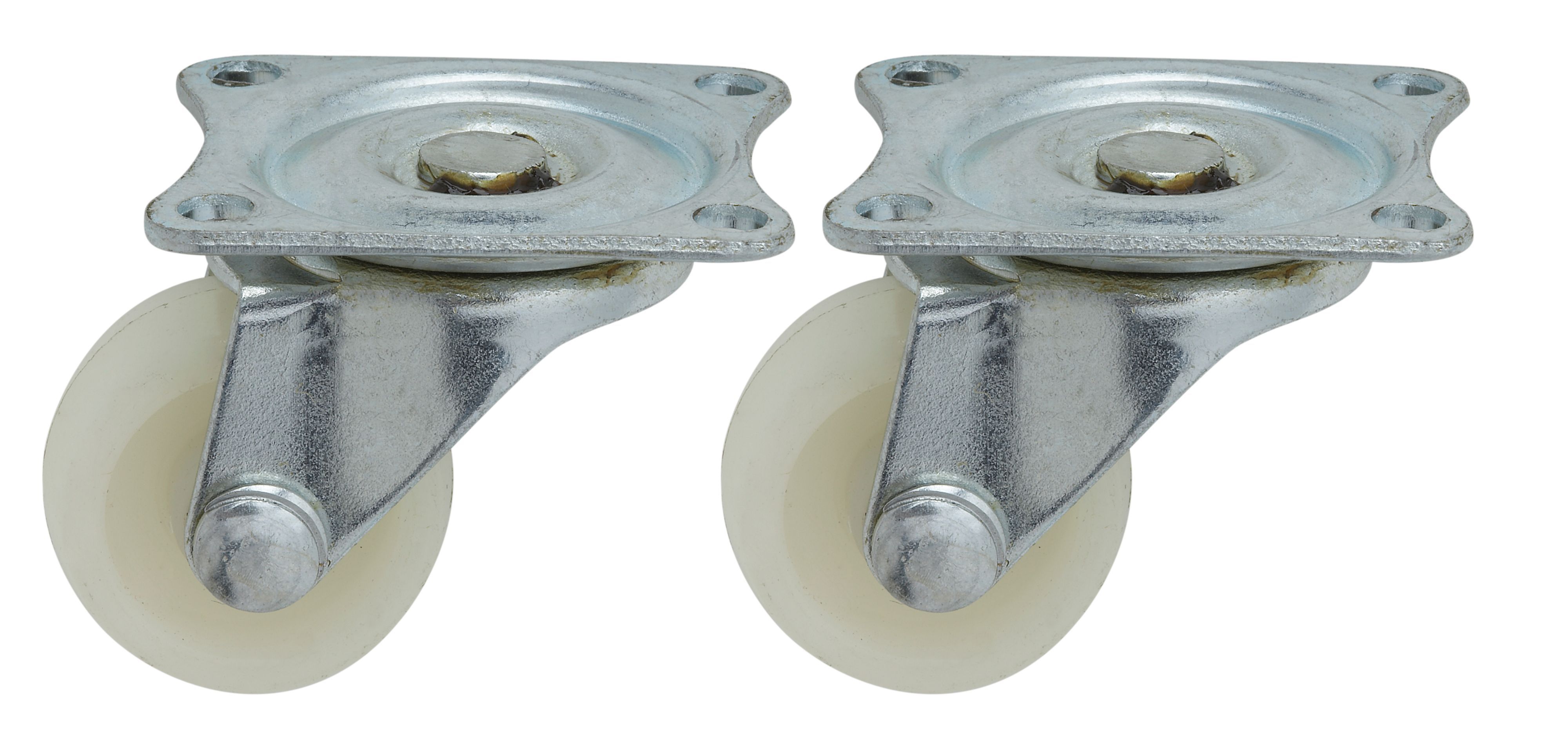 B&Q Swivel Swivel Castor 25mm, Pack of 2 Departments DIY at B&Q