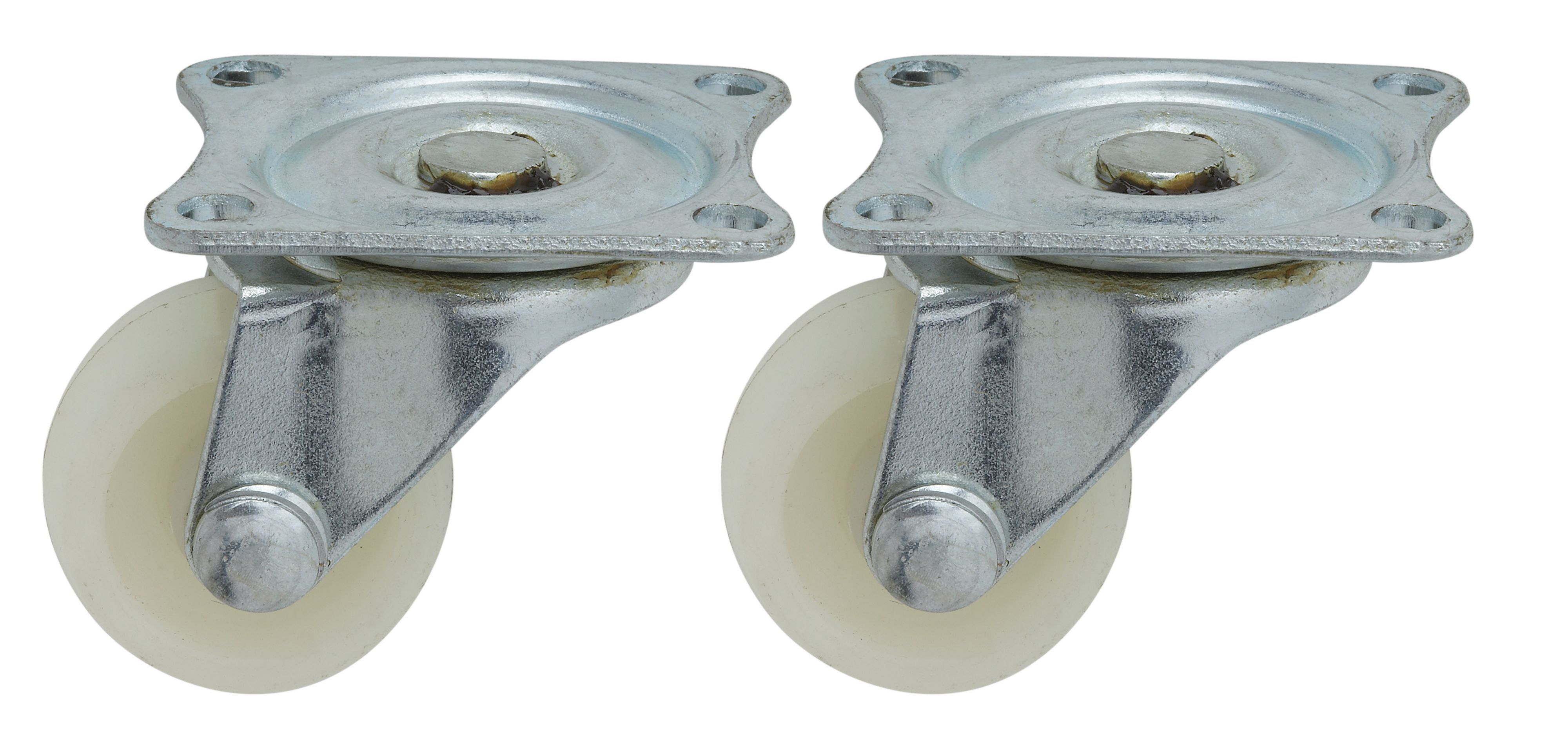 B&Q Swivel Swivel Castor 25mm, Pack Of 2 | Departments | DIY At B&Q