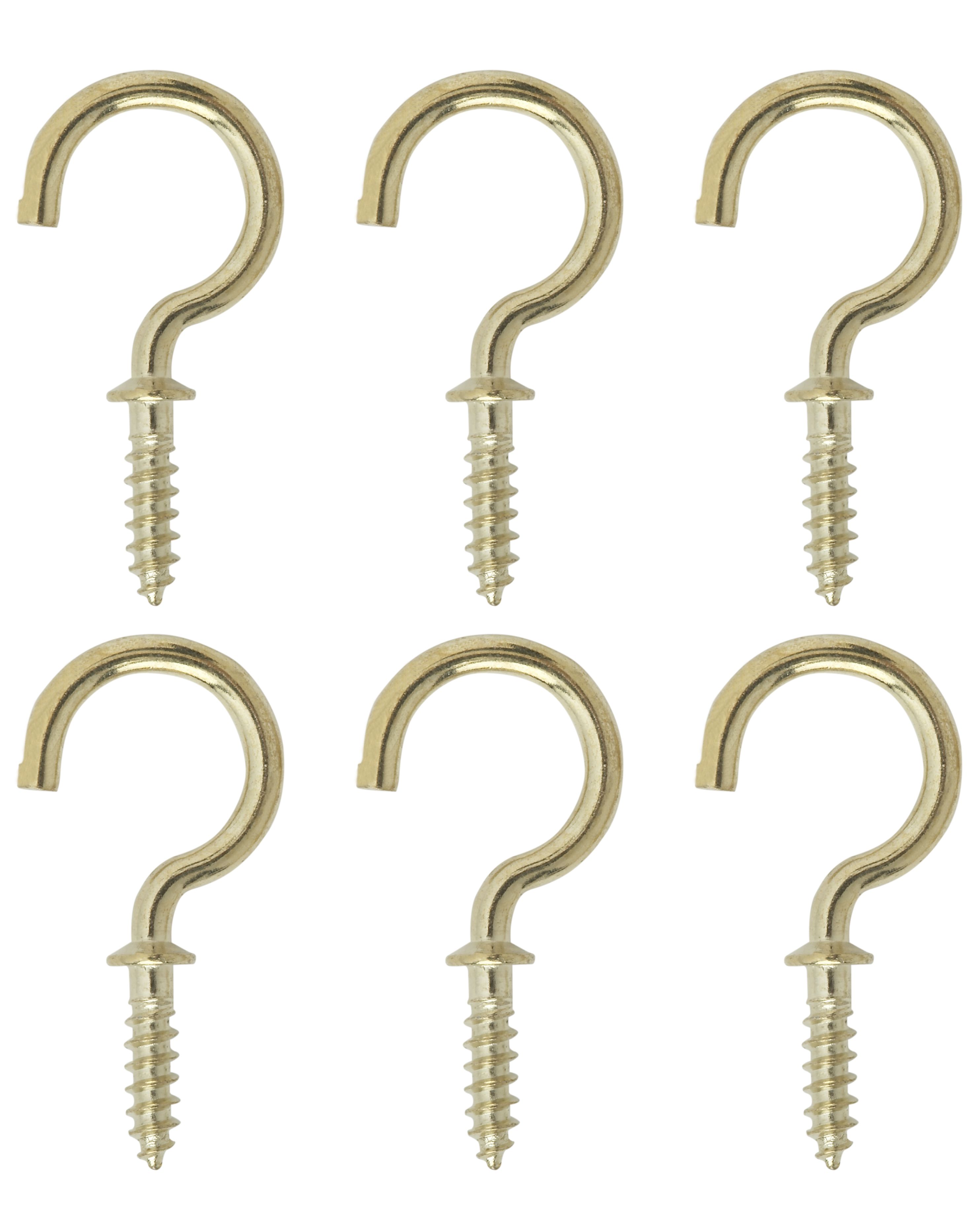 1 2 Brass Cup Hooks