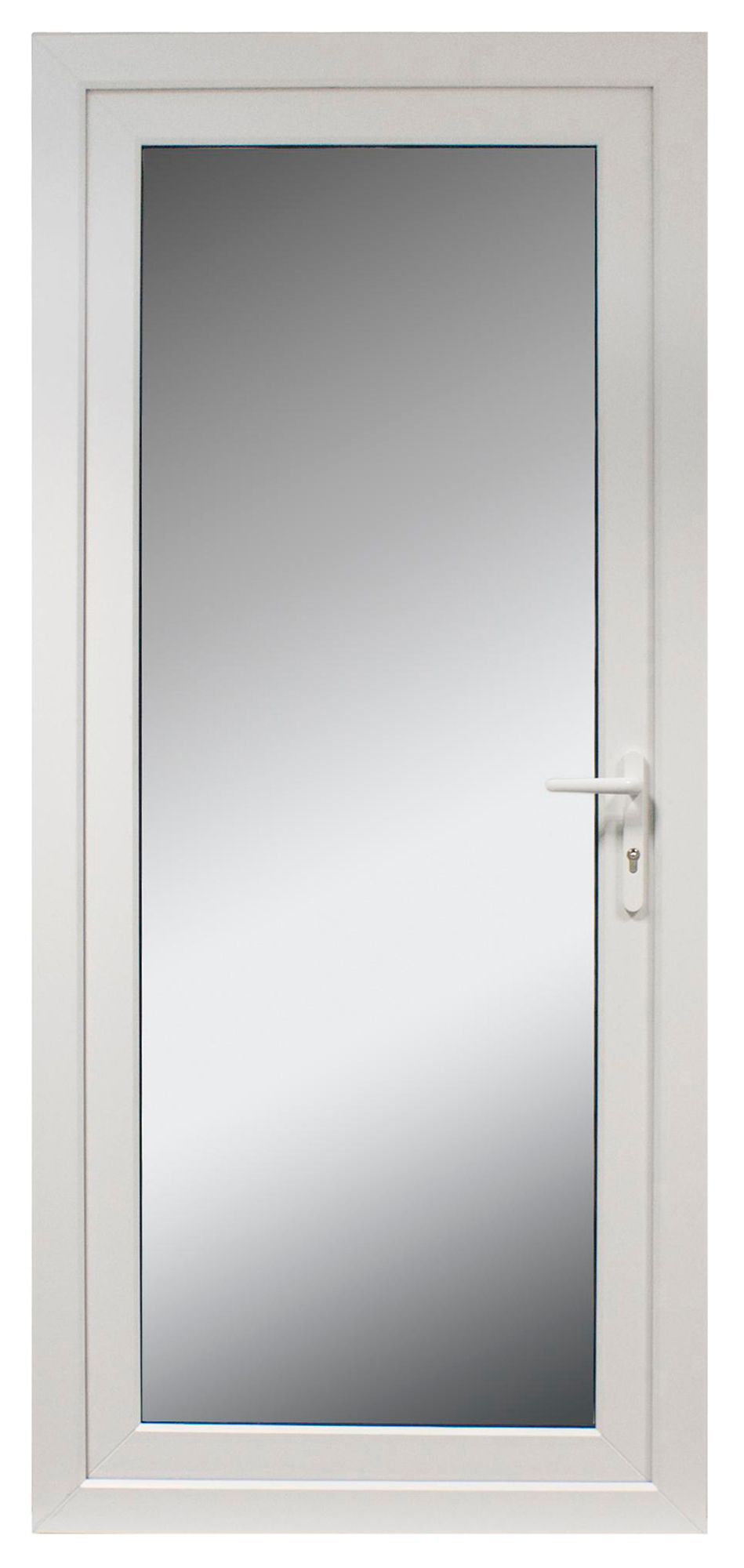 Fully glazed White uPVC LH External Back Door set, (H)2055mm (W)840mm