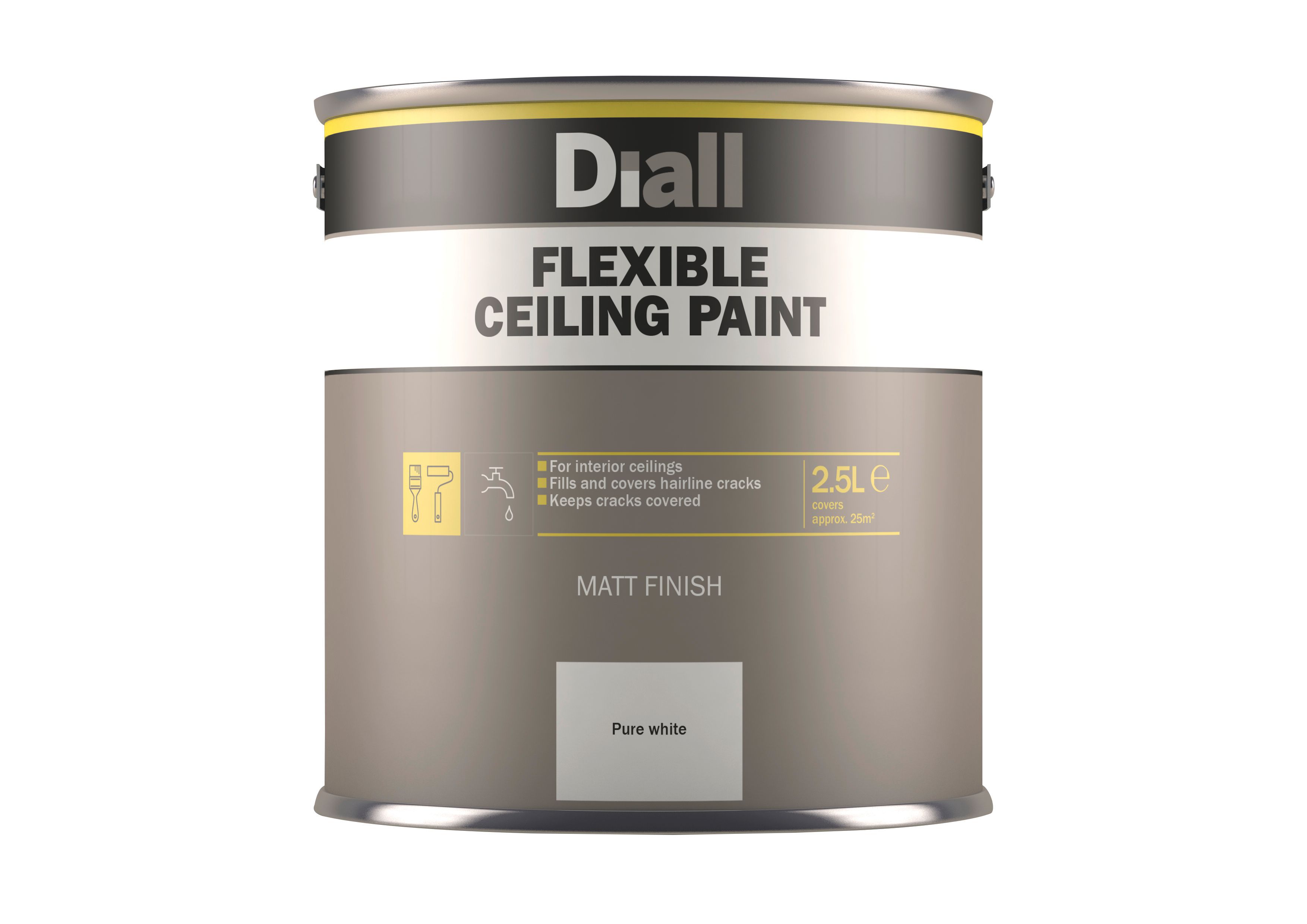 Diall Pure White Matt Emulsion Paint 2 5l Departments Diy At B Q