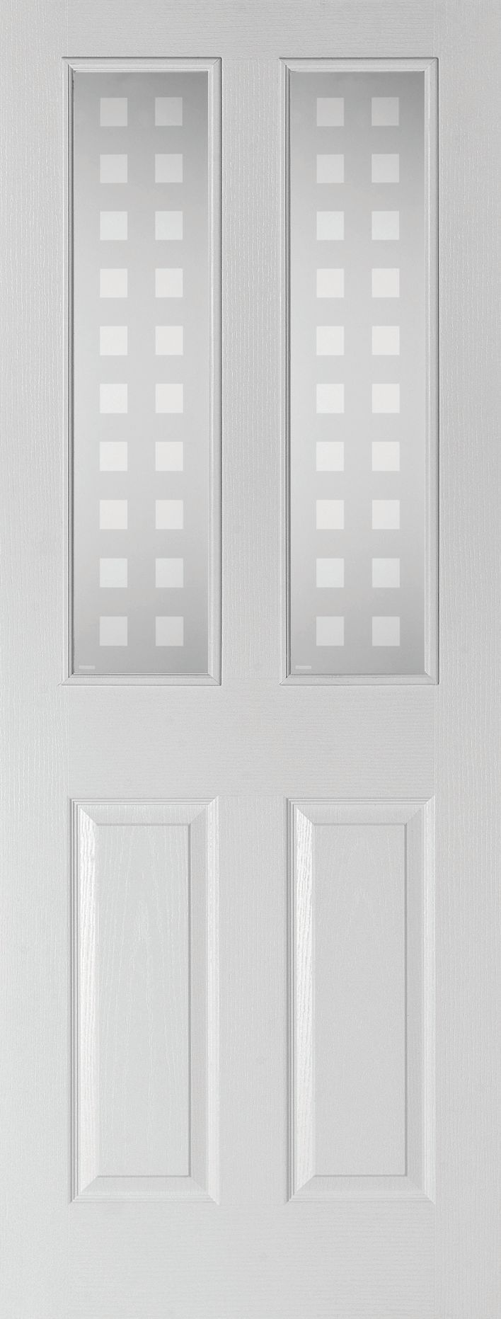 4 Panel Prepainted White Woodgrain Internal Standard Door, (H)1981mm