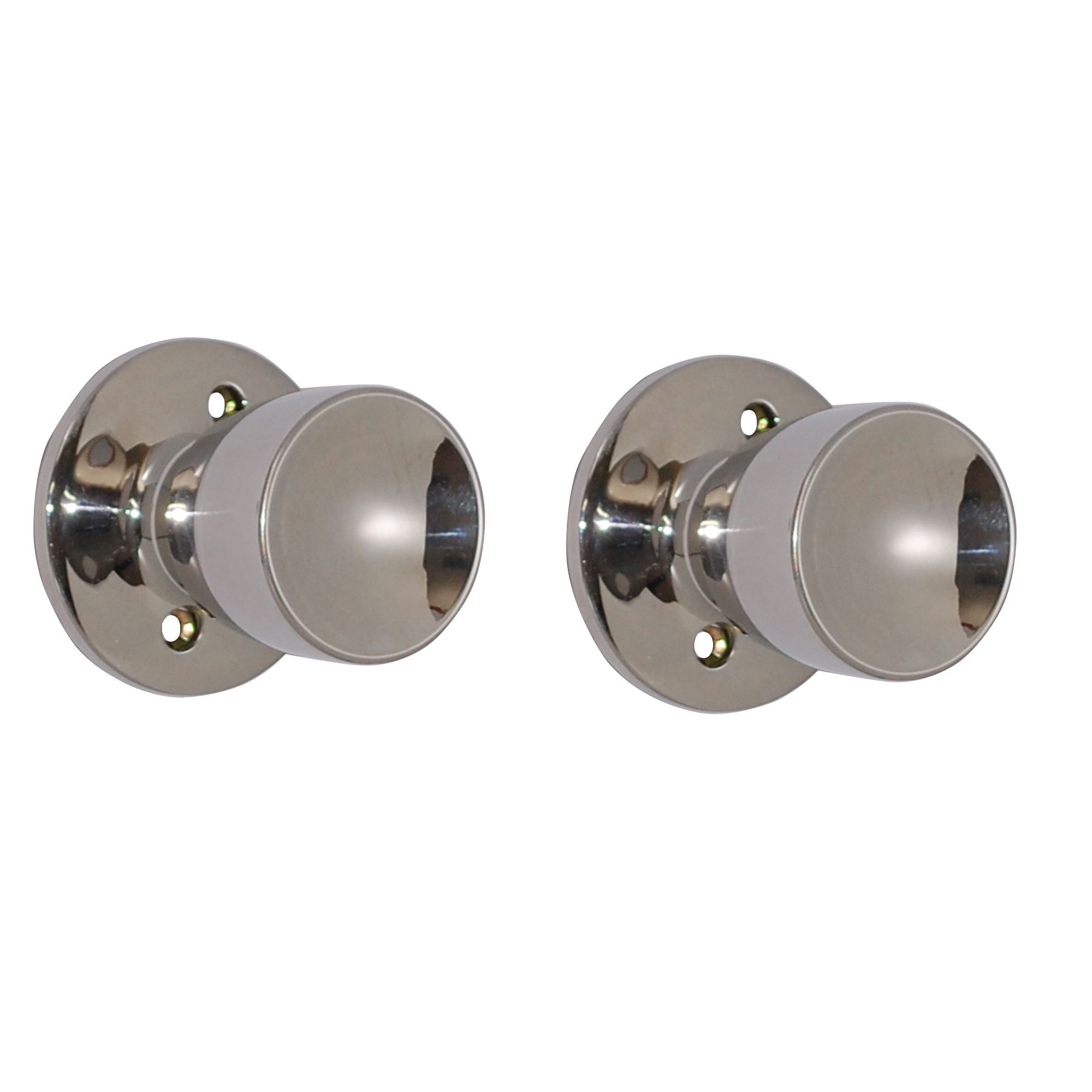 Polished Chrome Effect Internal Round Latch Door Knob, Set ...