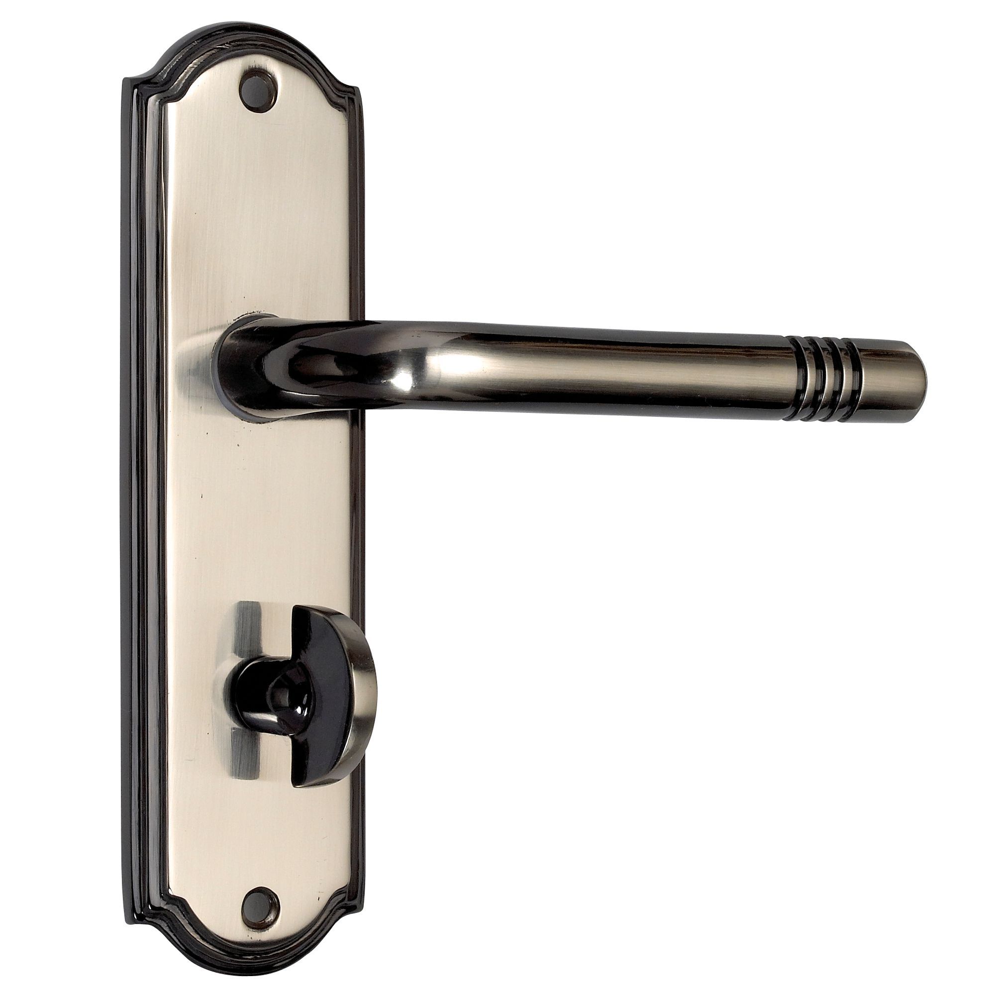 Satin Iridium Effect Internal Straight Bathroom Door Handle, 1 Set