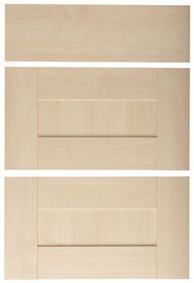 It Kitchens Westleigh Contemporary Maple Effect Shaker Drawer Front, Set Of 3