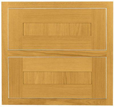 Cooke & Lewis Carisbrooke Oak Framed Drawer Front, Set Of 2