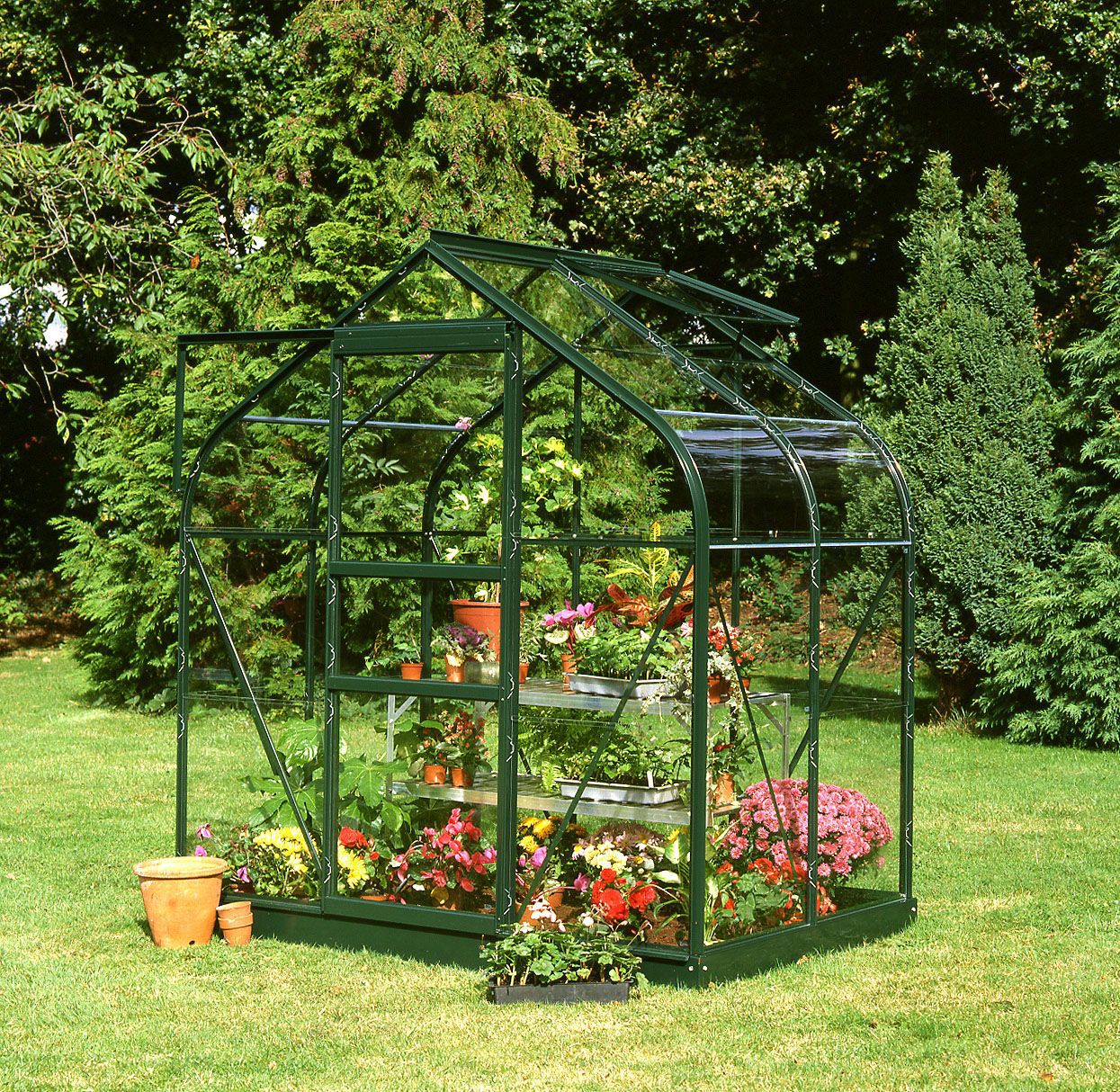 B&Q 6x4 Toughened Glass Apex Greenhouse | Departments | DIY At B&Q