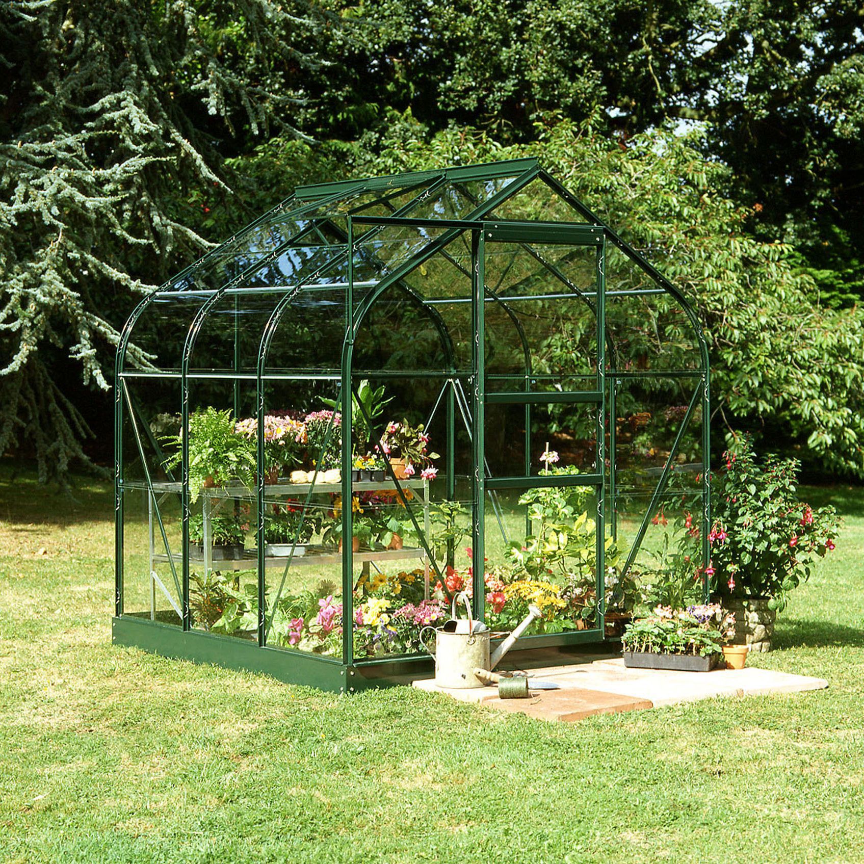 B&Q Metal 6x6 Toughened safety glass greenhouse Departments DIY at B&Q
