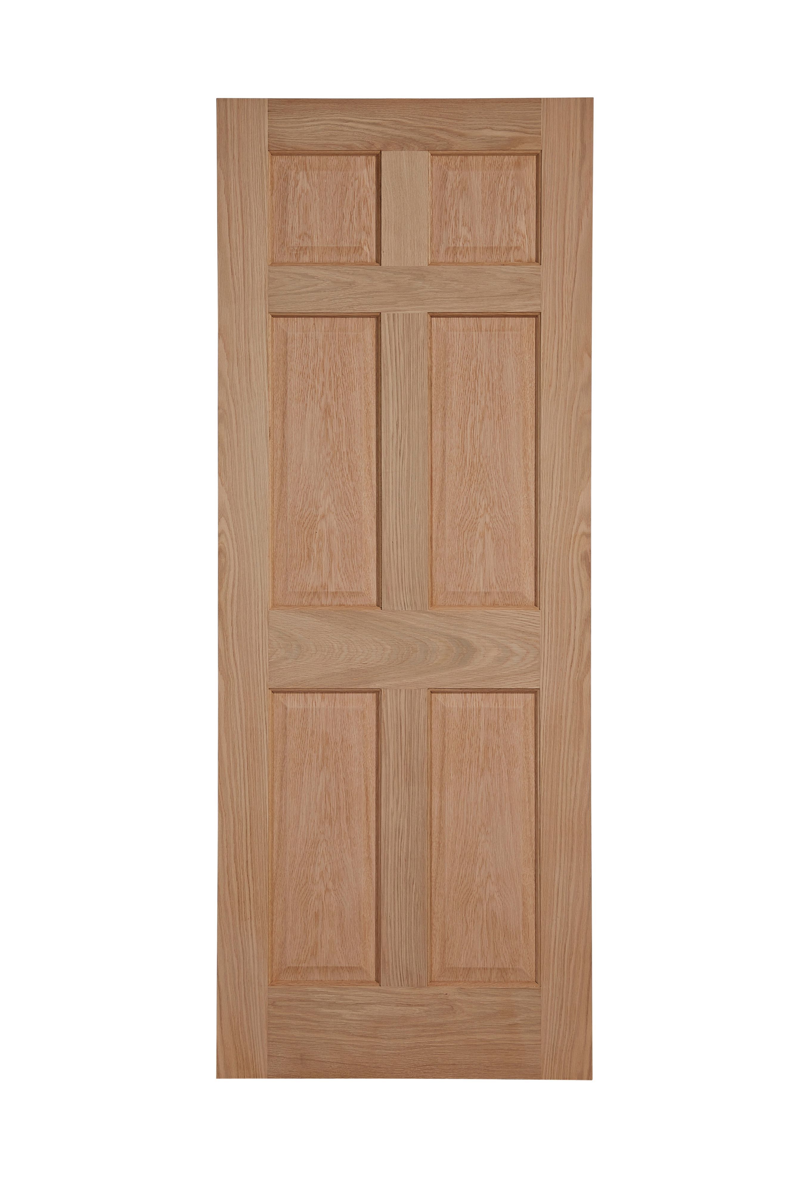 6 Panel Oak Veneer Lh Rh Internal Door H 1981mm W 762mm Departments Diy At B Q