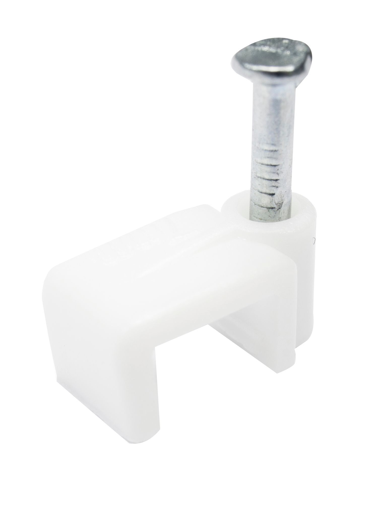 B&Q White Round 0.75mm Cable clips, Pack of 100 Departments DIY at B&Q