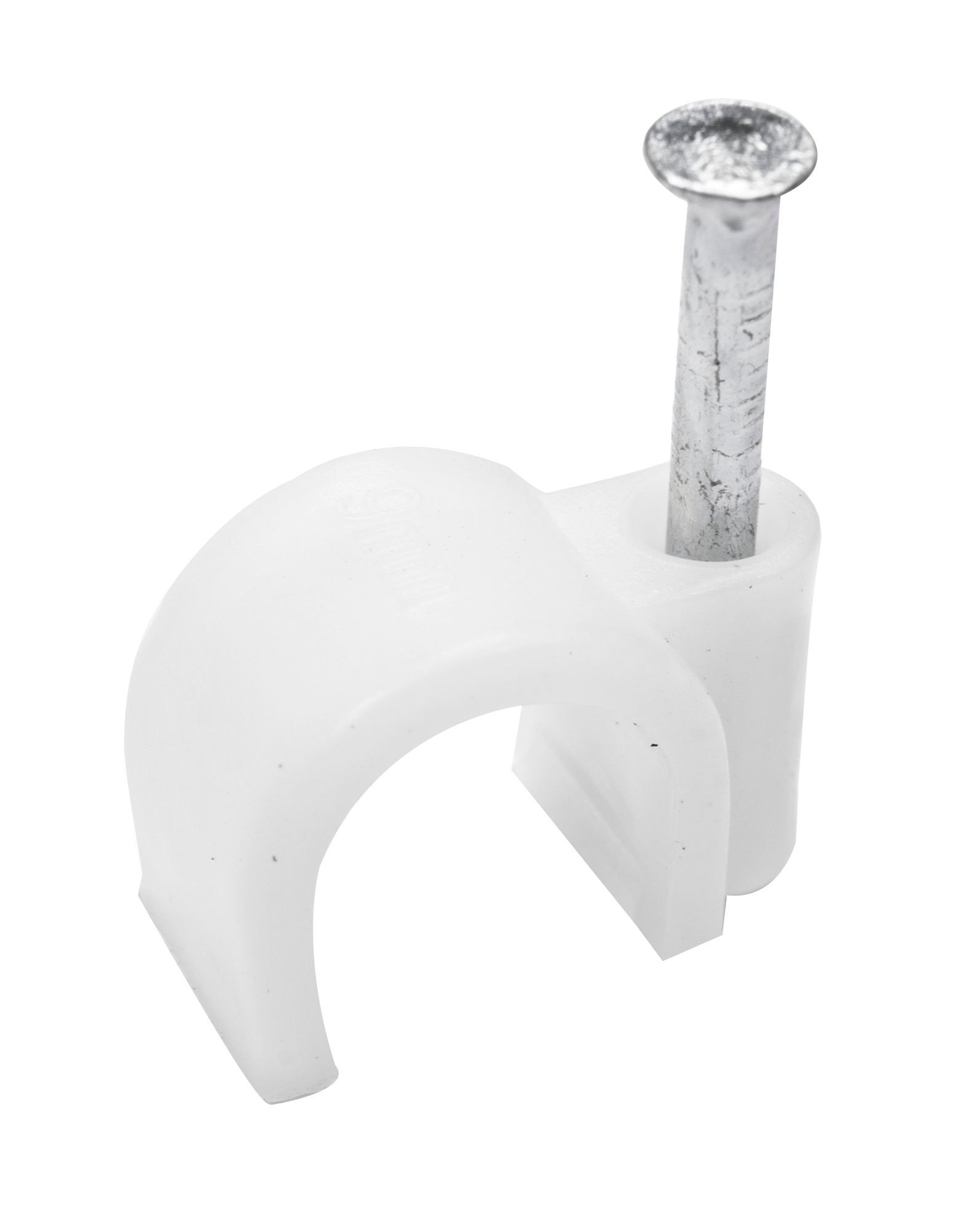 B&Q White 7mm Round Cable Clips, Pack of 100 Departments DIY at B&Q