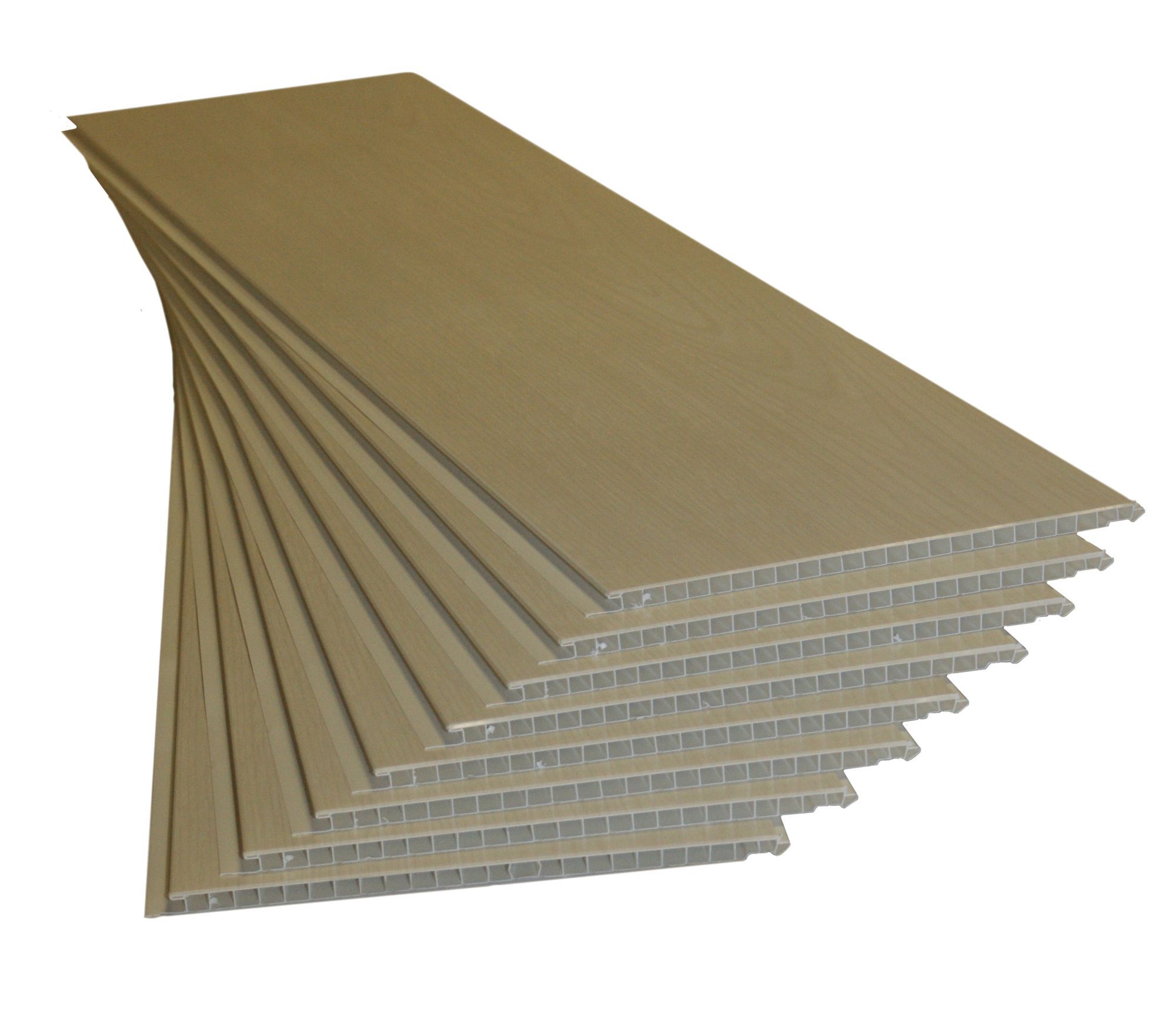 Smooth White PVC Cladding (L)1.2m (W)250mm (T)10mm, Pack of 8