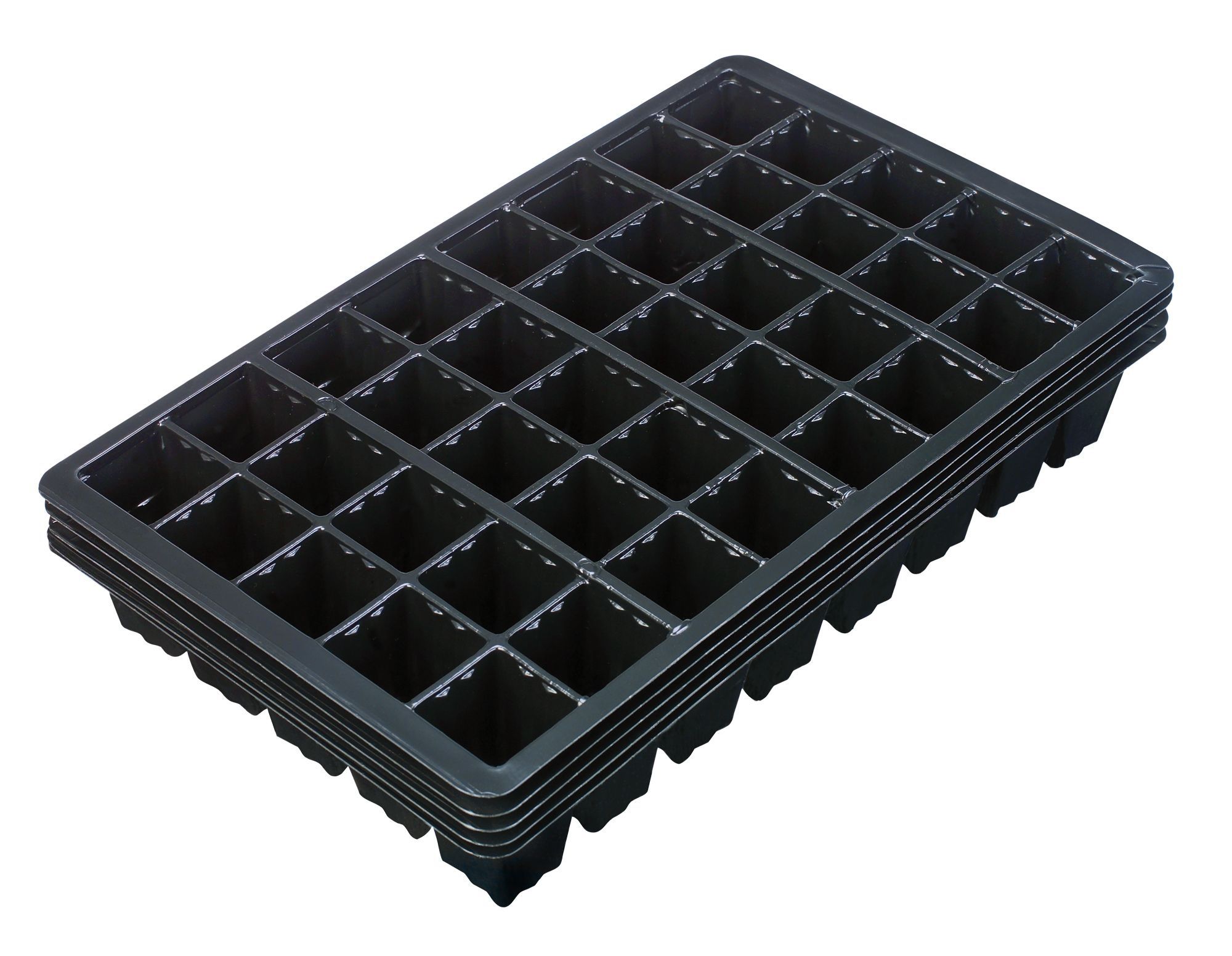 B&Q Black Plastic 40 Seed Tray, Pack Of 5 | Departments | DIY At B&Q