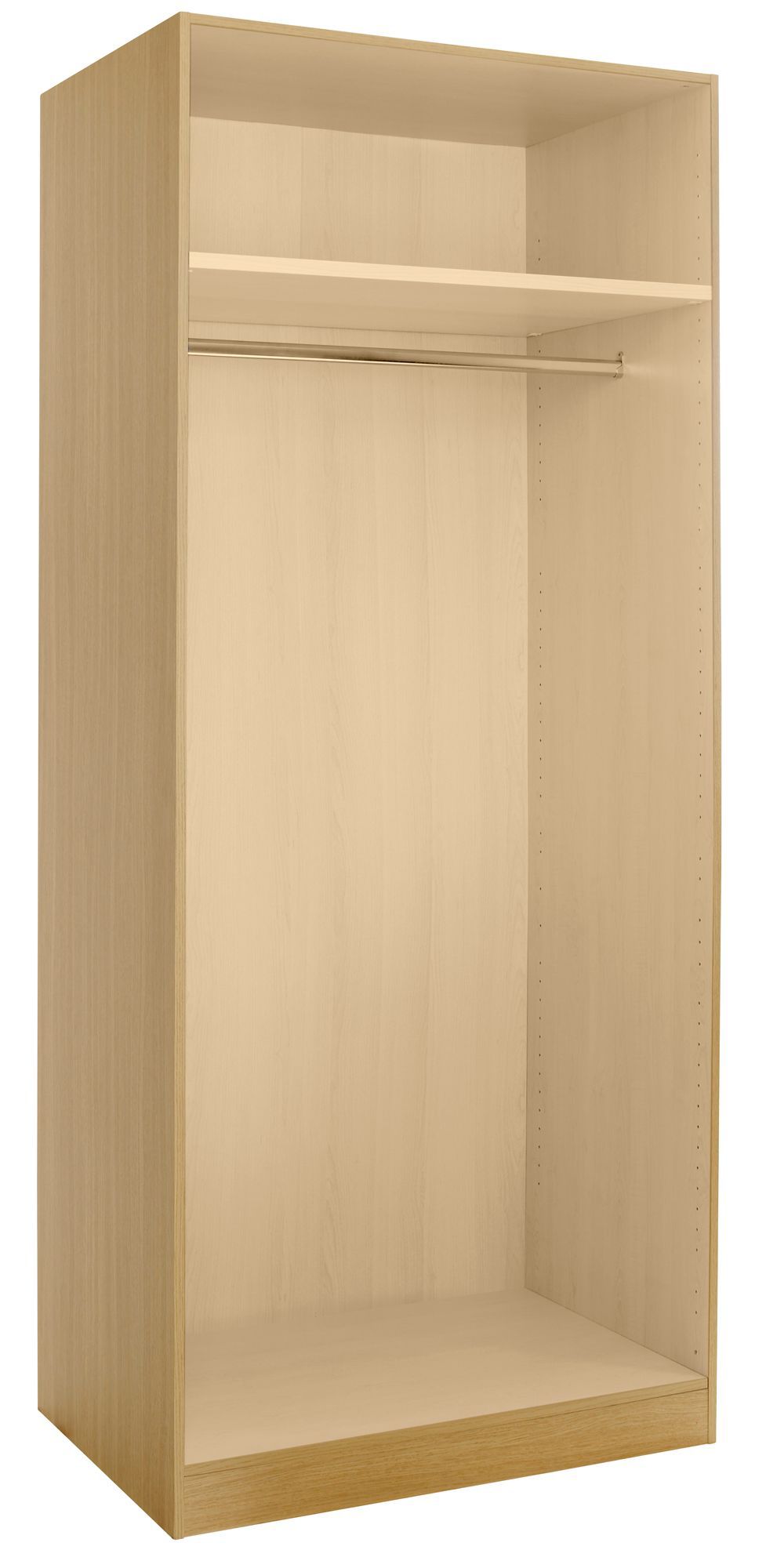 Oak Effect Double Combi Wardrobe Carcass H 2112mm W 900mm