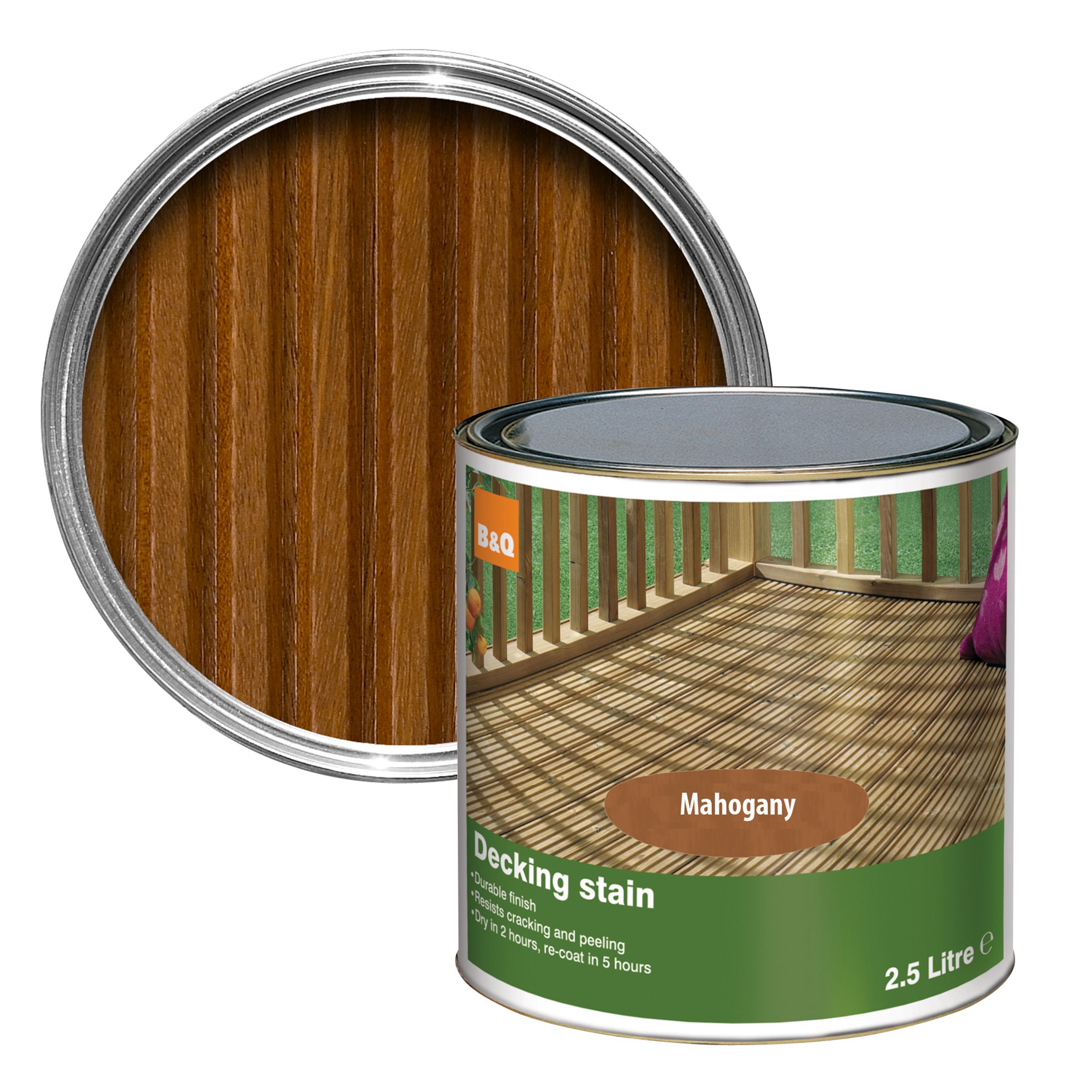 Colours Mahogany Matt Decking Stain 2 5L Departments DIY At B Q
