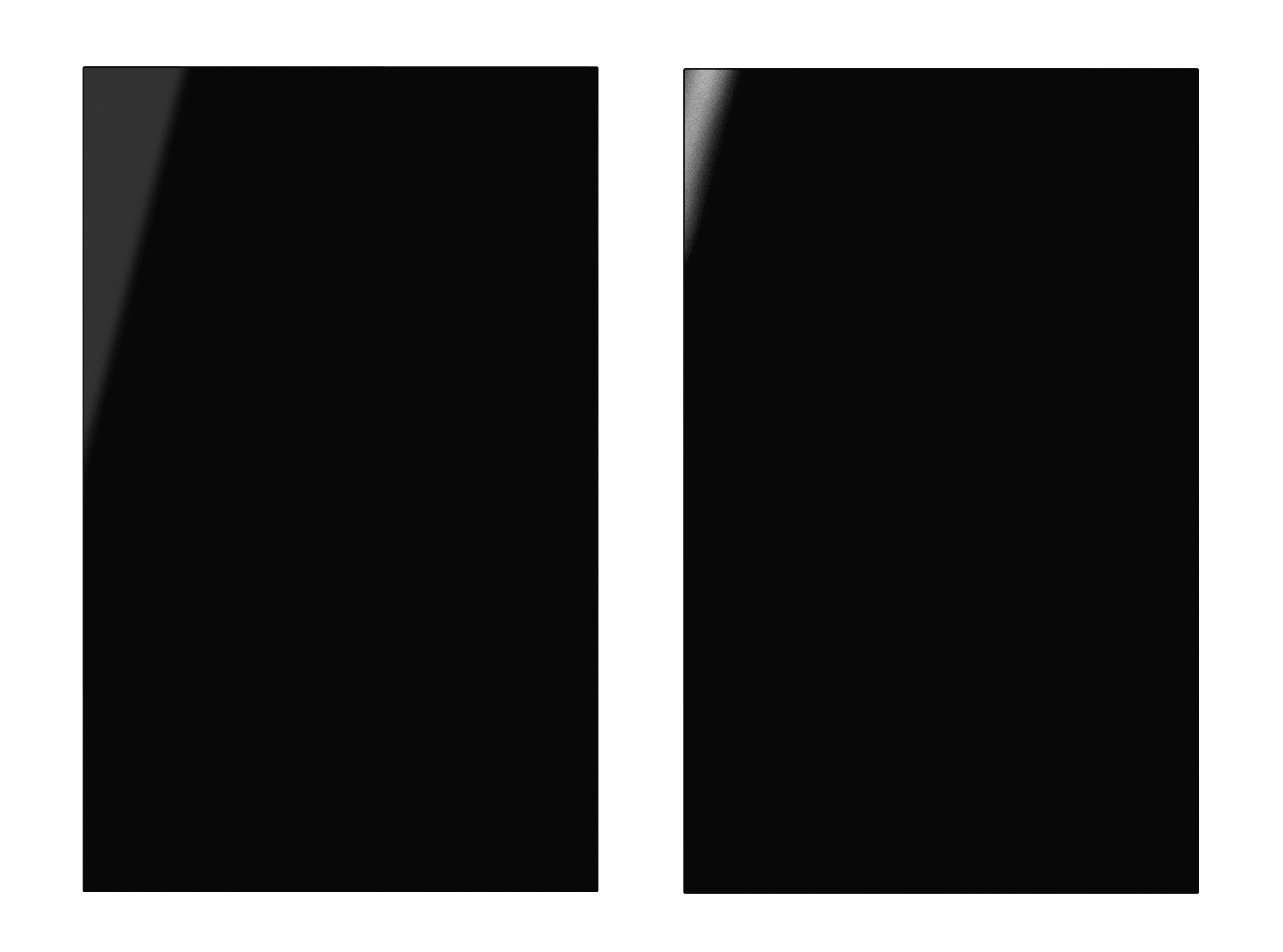 IT Kitchens Santini Gloss Black Slab door (W)600mm, Set of 2 Departments DIY at B&Q
