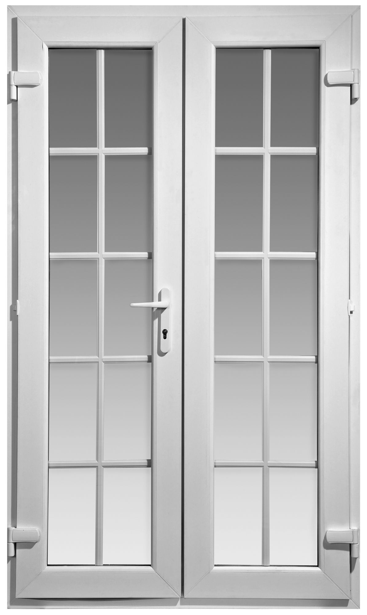 4ft Georgian Clear Glazed PVCu External French Door Set, (H)2055mm (W