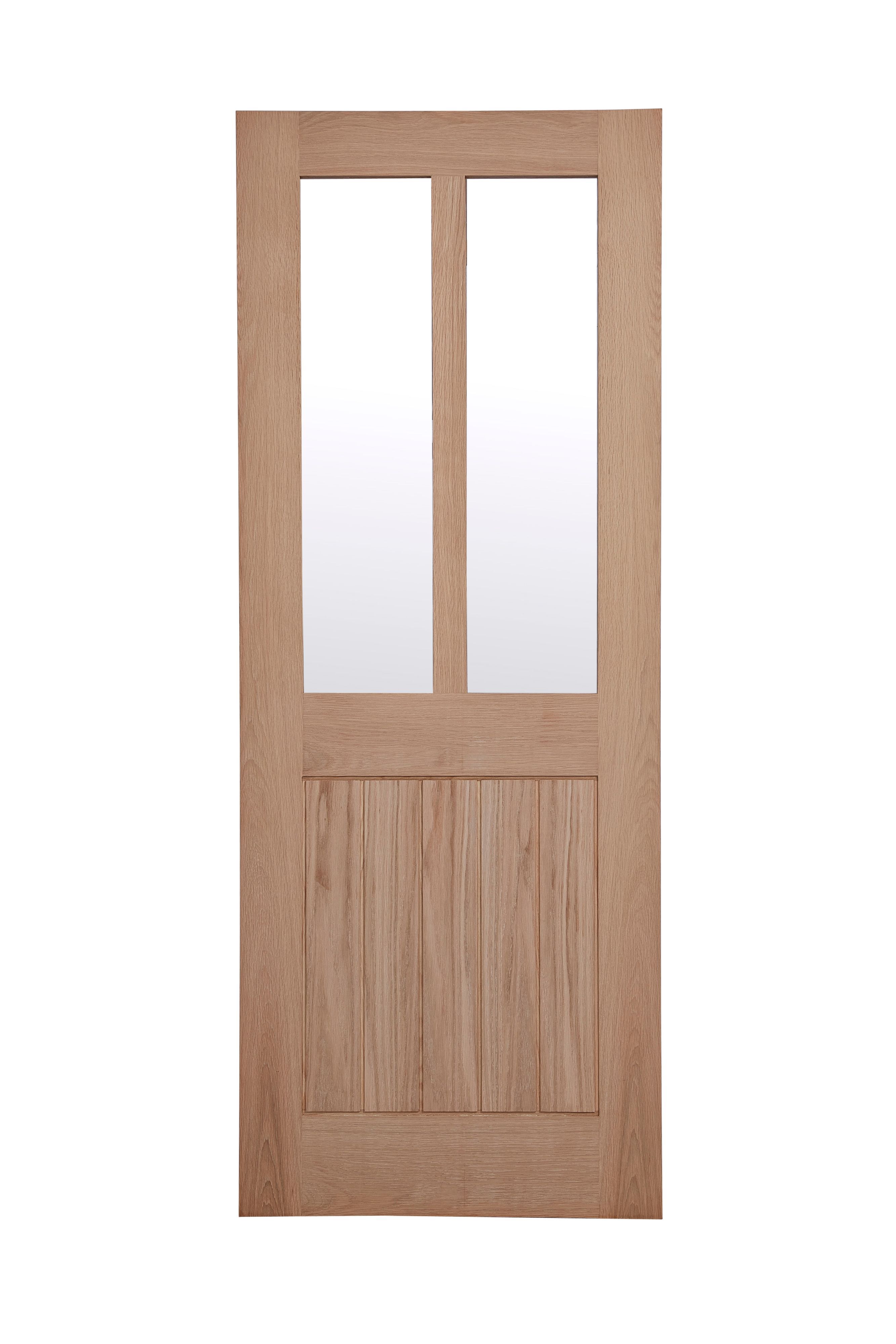 Cottage panel Oak veneer Internal Standard Door, (H)1981mm