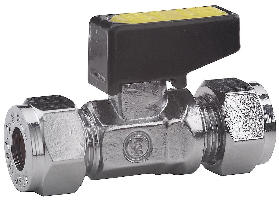 Plumbsure Compression Gas Lever Valve (Dia)15mm