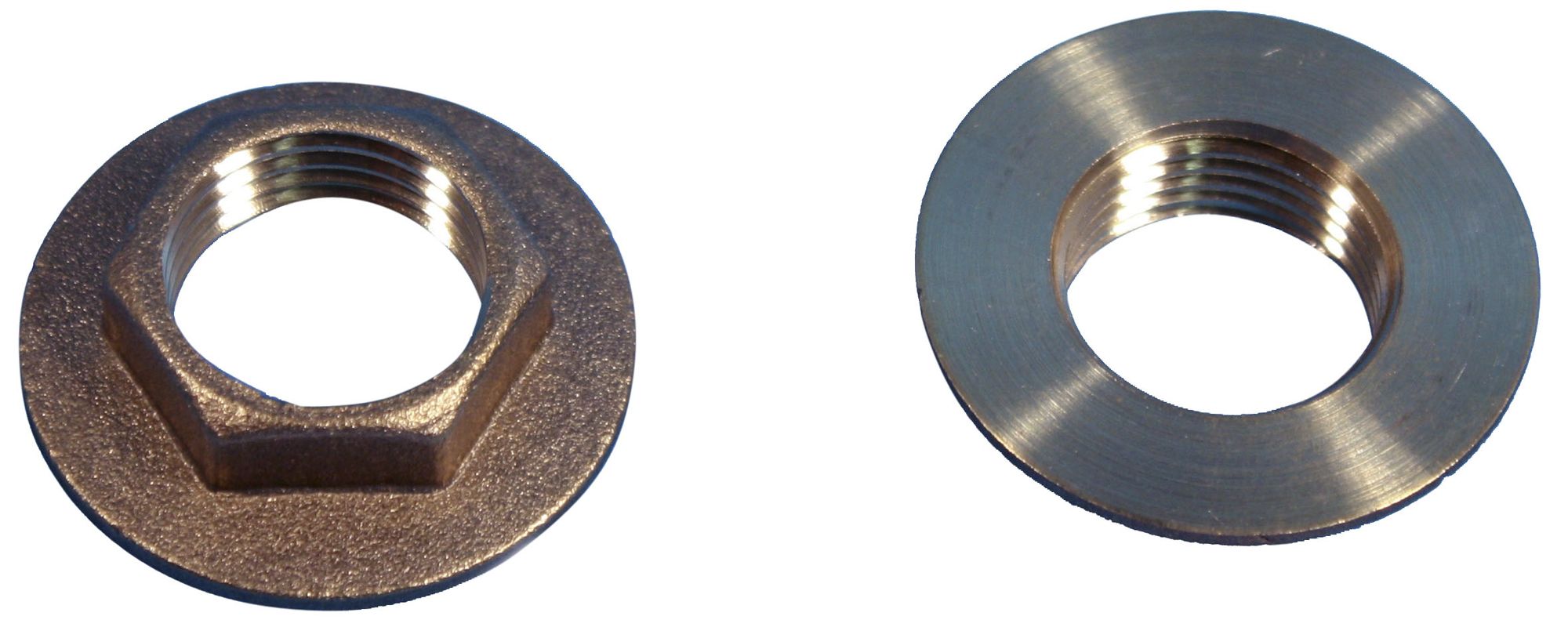 Plumbsure Brass Flange Threaded Backnut (Dia)12.7mm (Thread)½" Pack Of 2