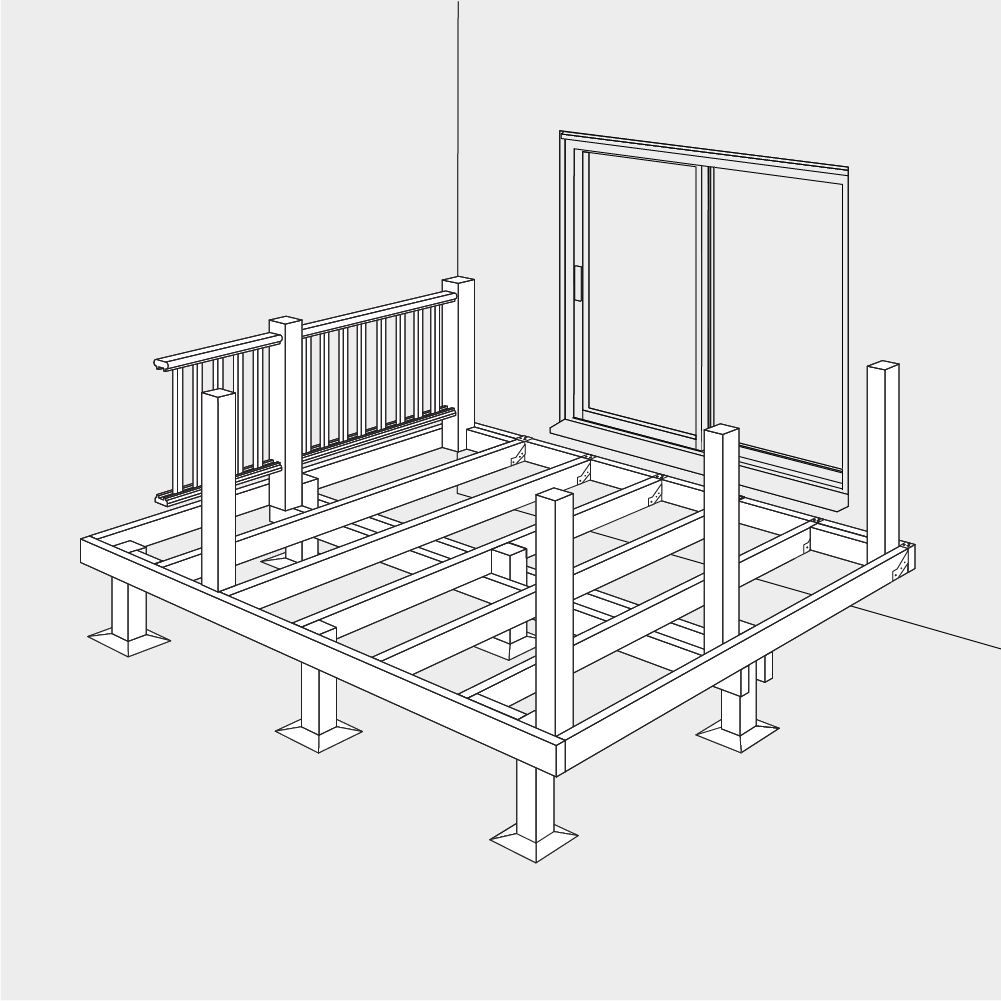 How to build a raised deck Ideas &amp; Advice DIY at B&amp;Q