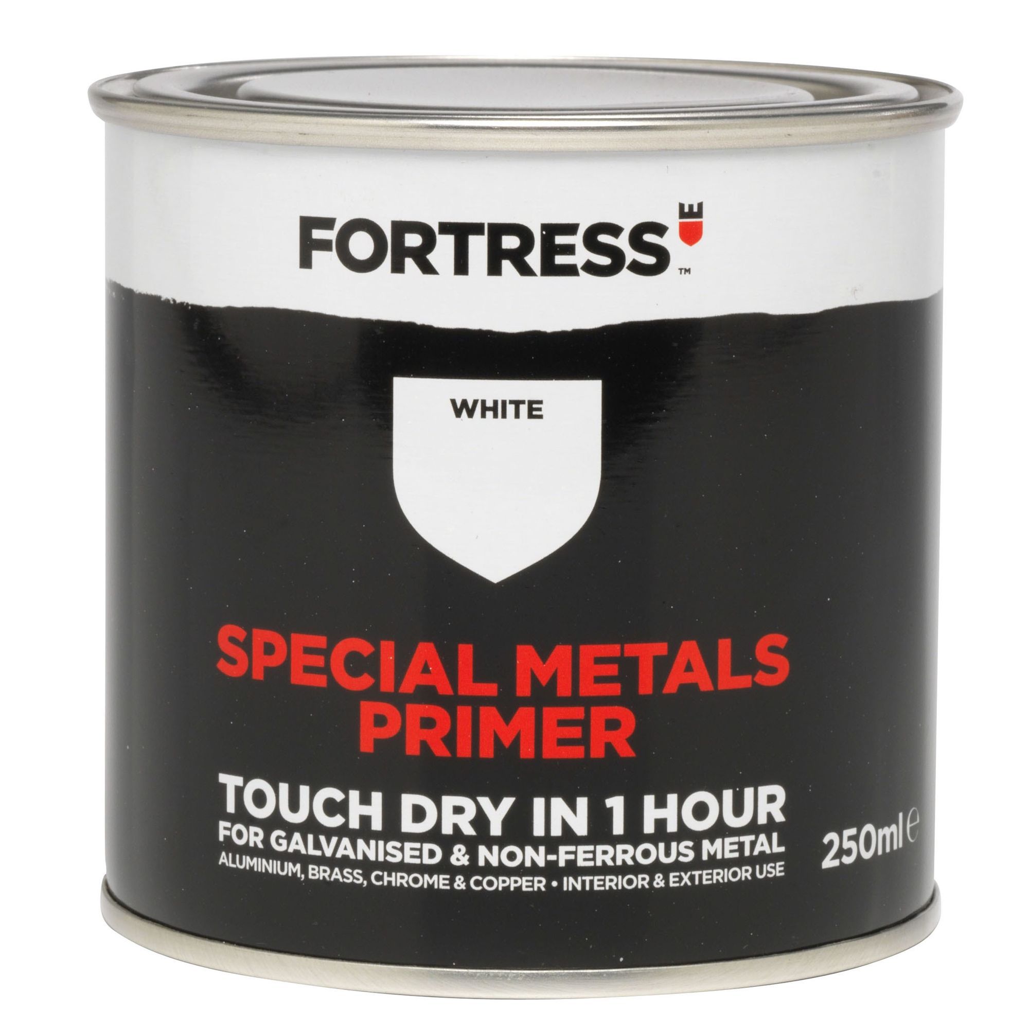 Fortress White Metal Primer, 250ml Departments DIY at B&Q