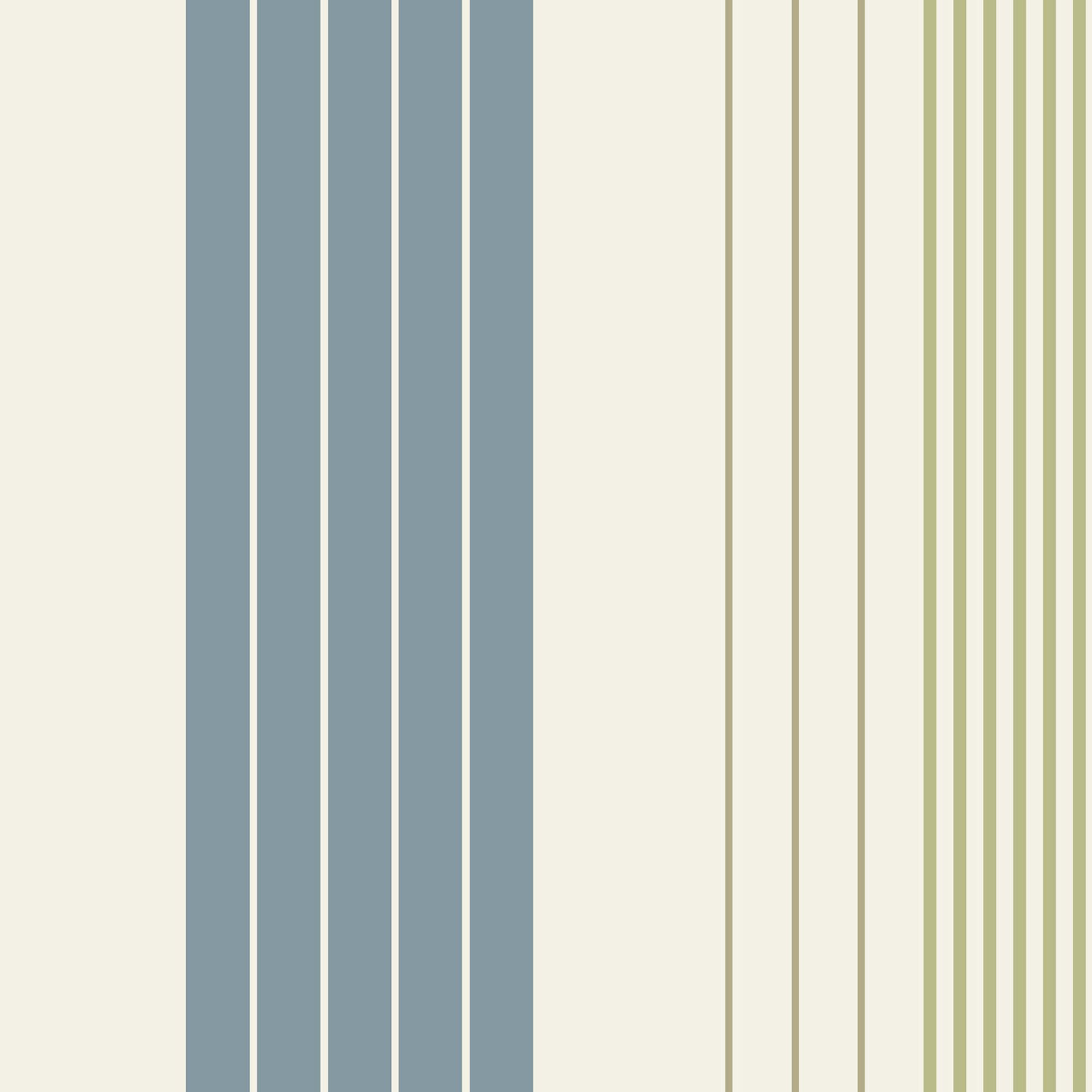 B&Q Rocky Blue, Cream & Green Stripe Wallpaper | Departments | DIY at B&Q