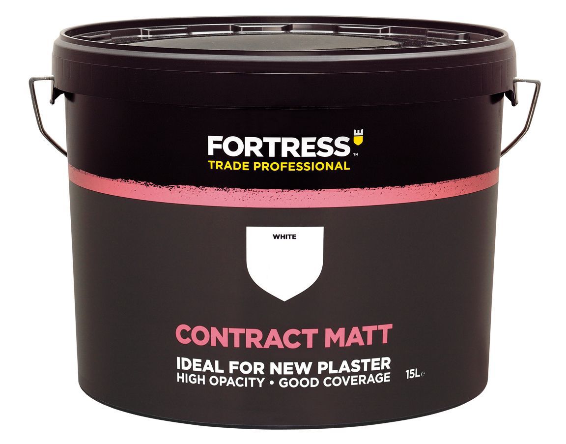 Fortress Trade White Matt Emulsion Paint 15L Departments DIY at B&Q