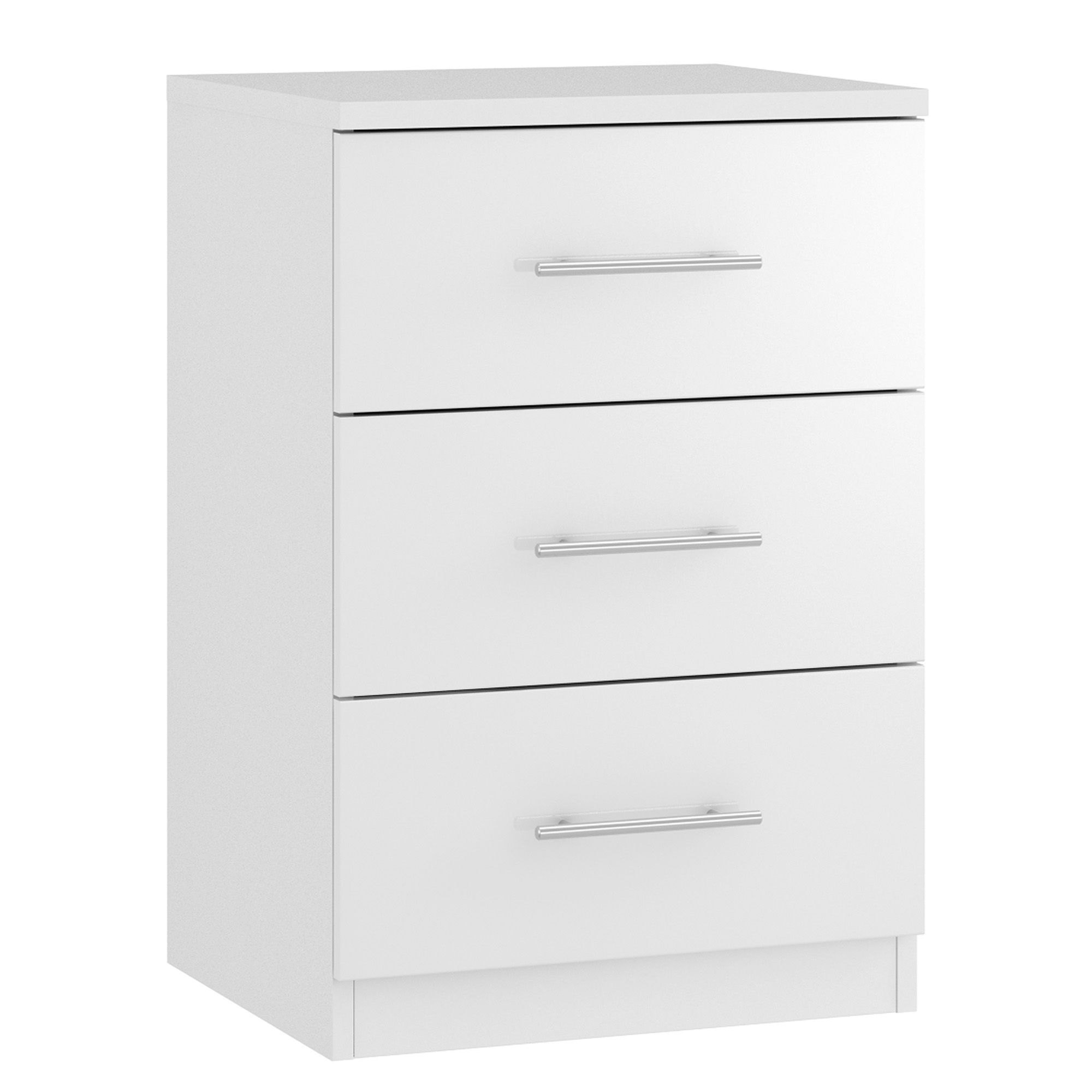 Darwin White 3 Drawer Chest (H)737mm (W)500mm (D)500mm Departments