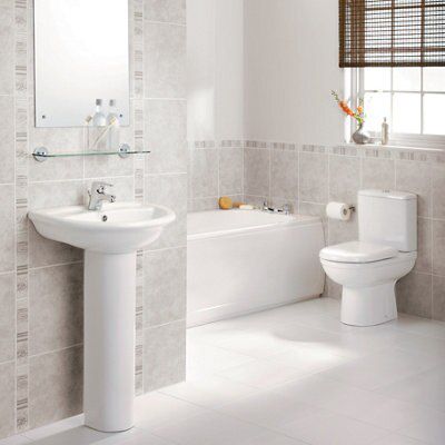 Ideal Standard Della Close-Coupled Toilet & Full Pedestal Basin ...