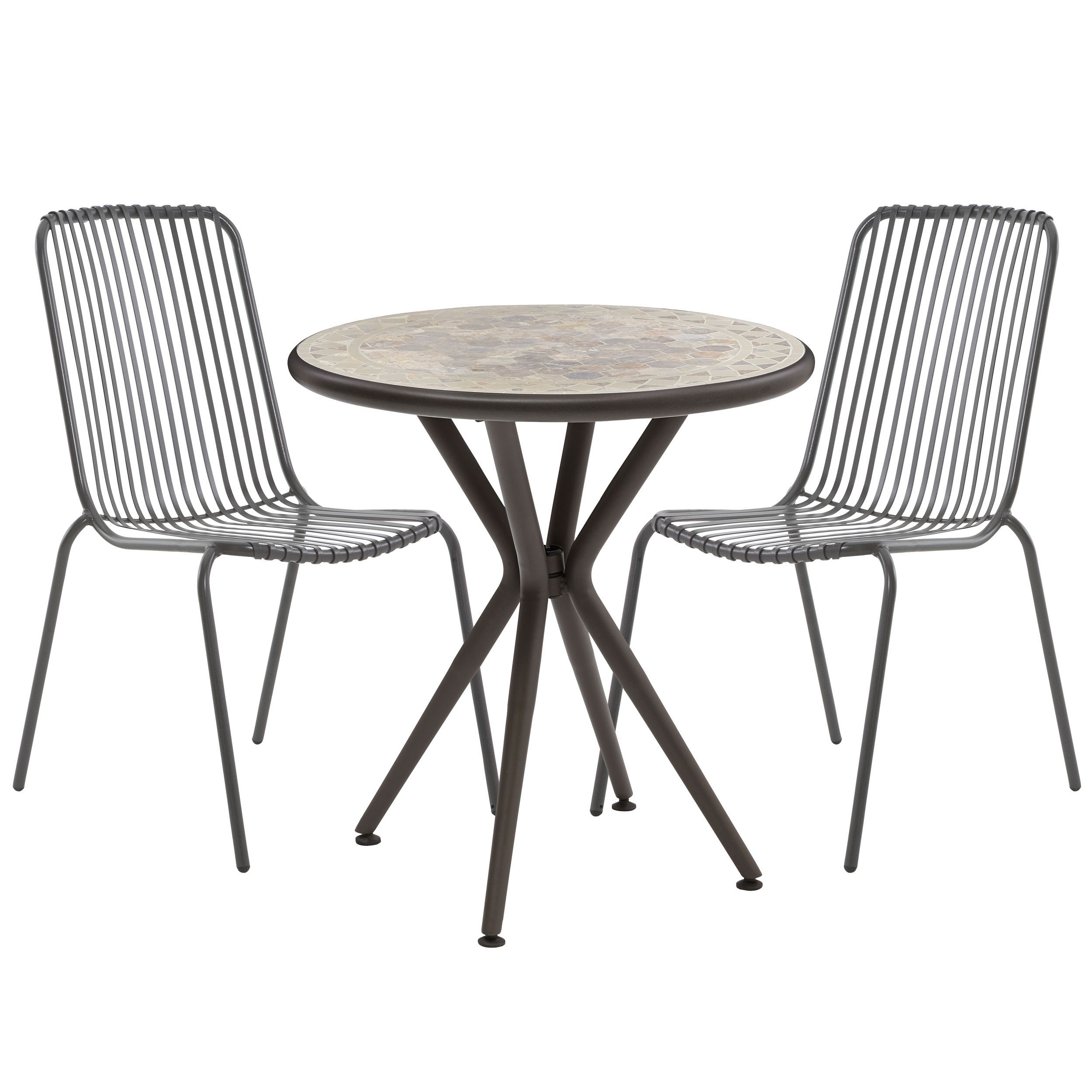 Silene Metal 2 Seater Bistro Set Departments DIY at B&Q