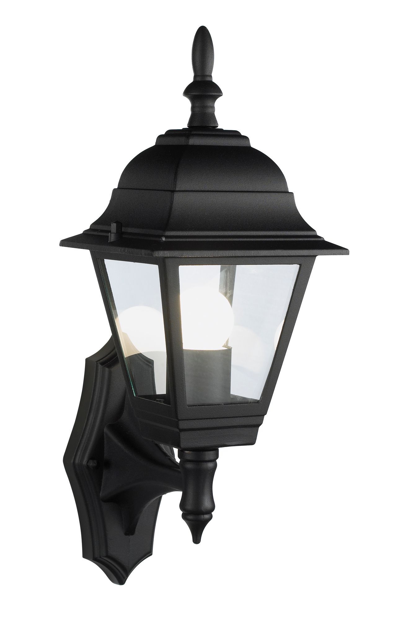 B Q Penarven Black Mains Powered External Wall Lantern Departments   05050055 01c