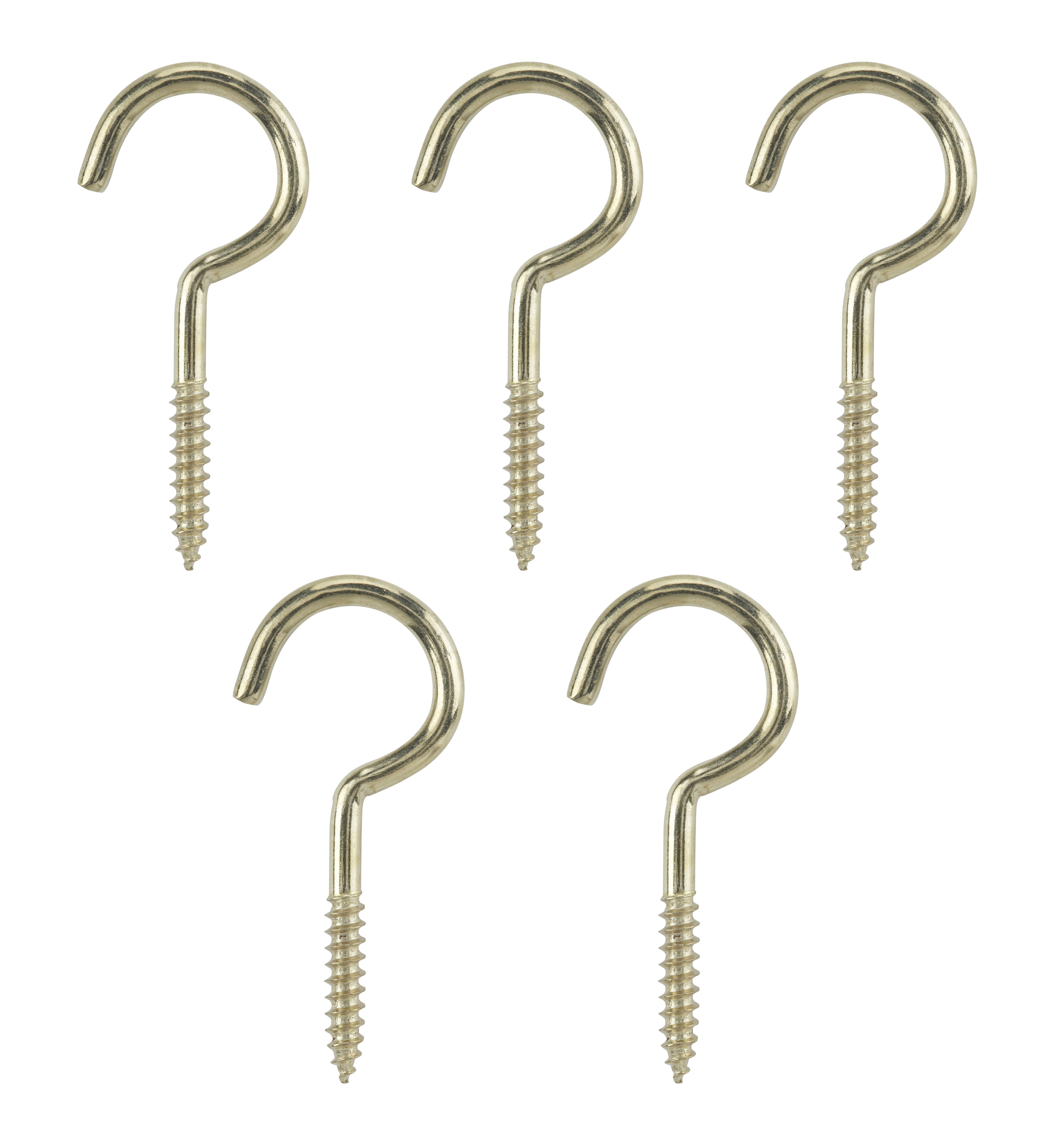 B&Q Brass effect Metal Cup hook, Pack of 10 Departments DIY at B&Q