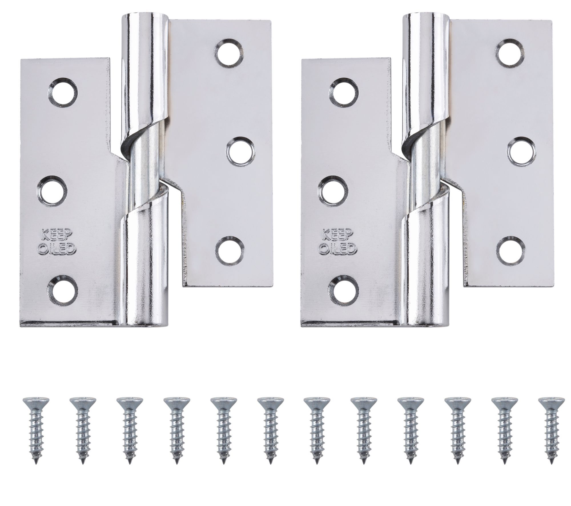 Chrome Effect Metal Rising Butt Hinge, Pack of 2 Departments DIY at B&Q