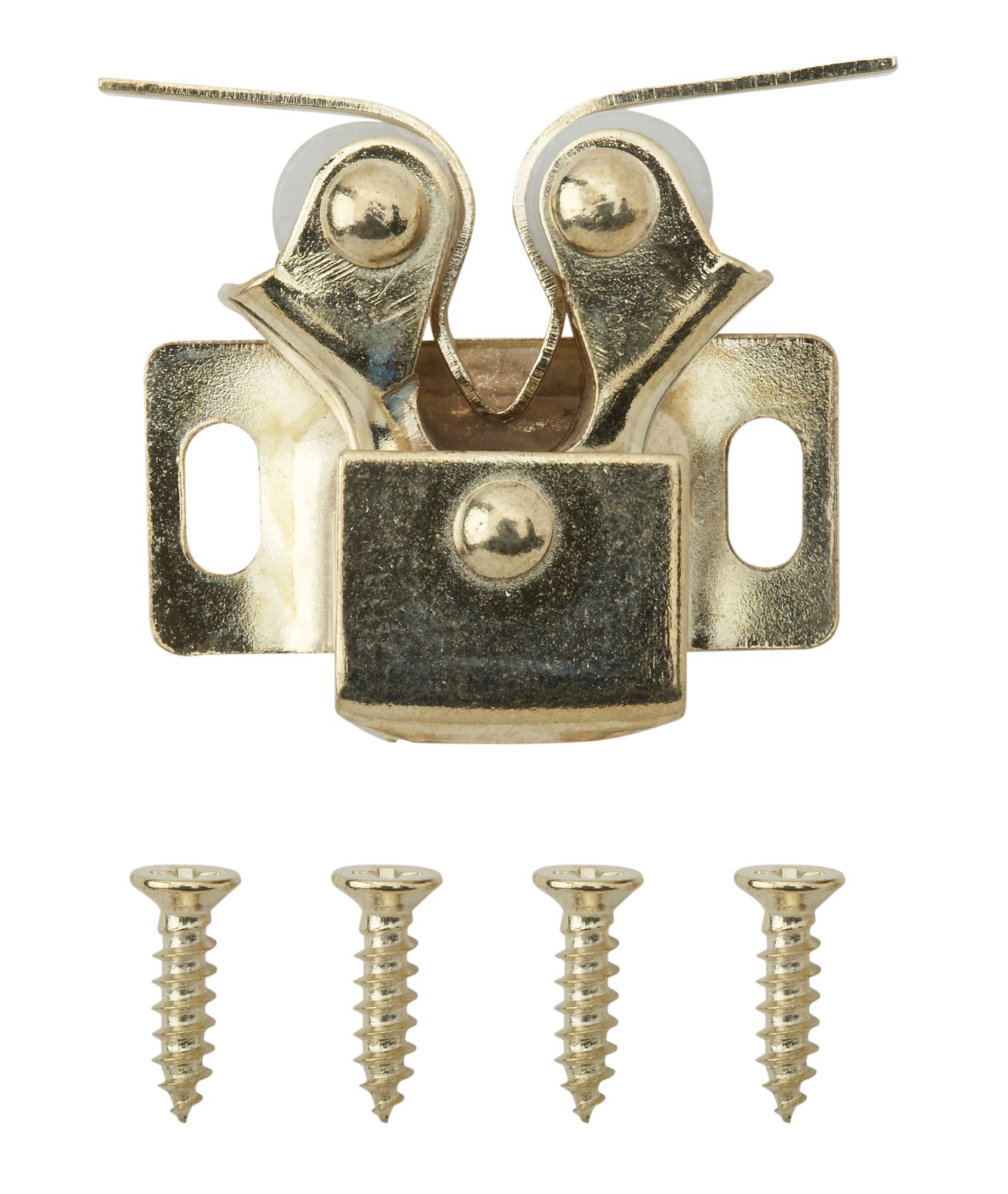 B&Q Brass Effect Double Roller Catch Departments DIY at B&Q
